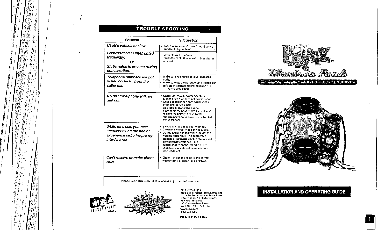 MGA Entertainment 257813 User Manual