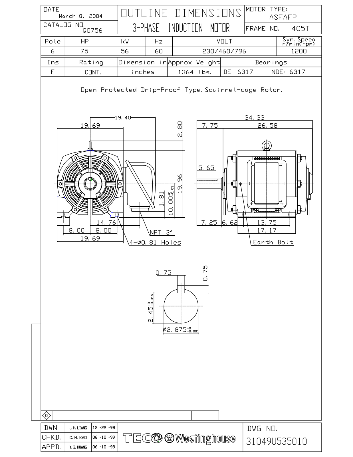 Teco Q0756 Reference Drawing