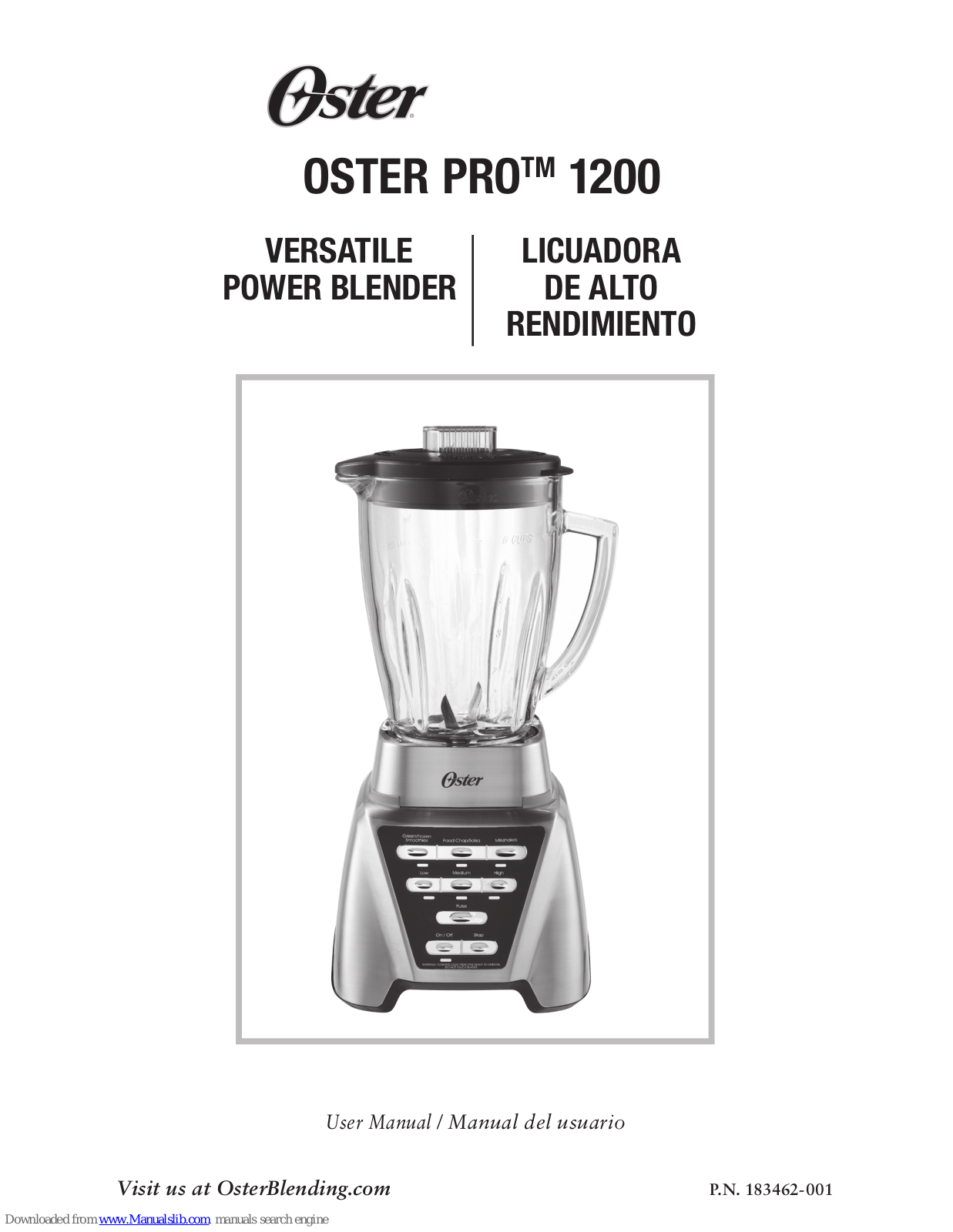 Oster 1200 User Manual