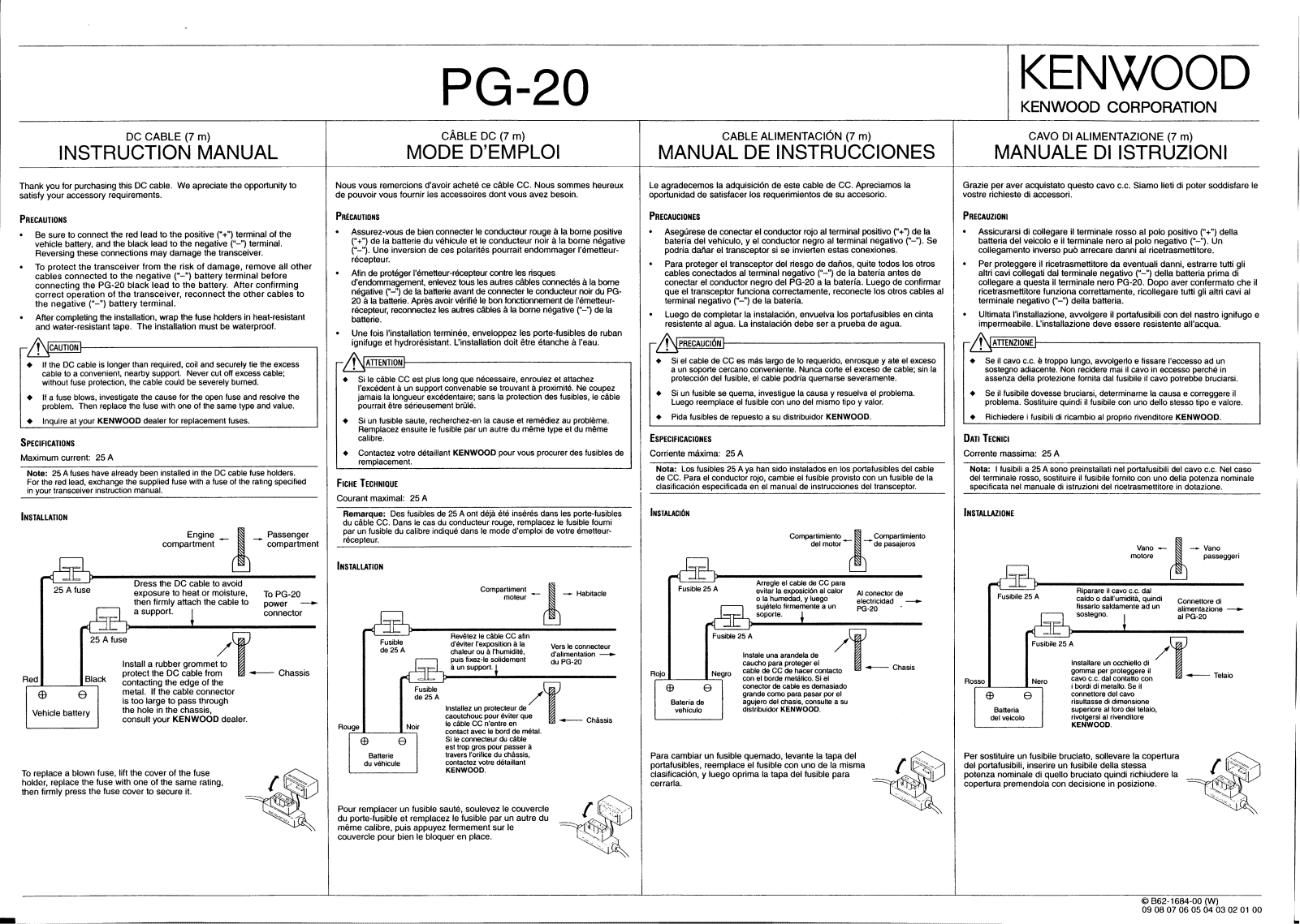 Kenwood PG-20 User Manual