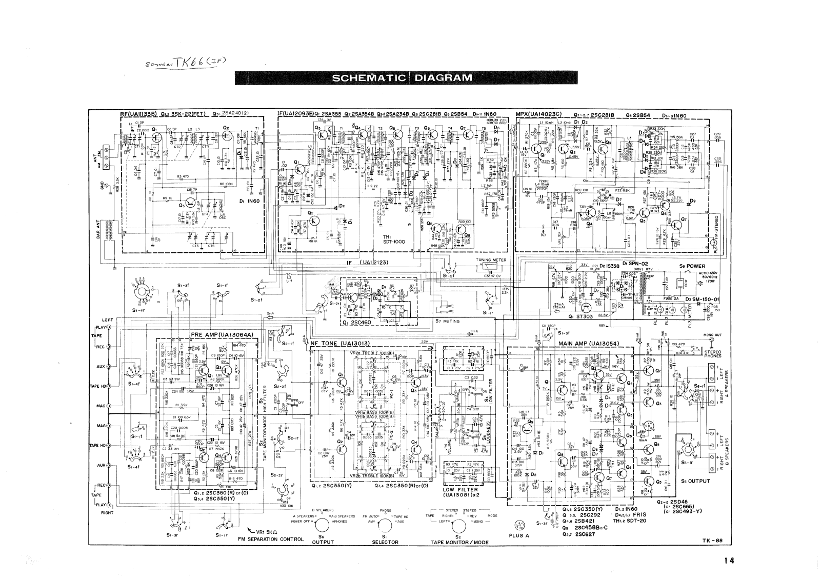 Kenwood TK-88 Schematic