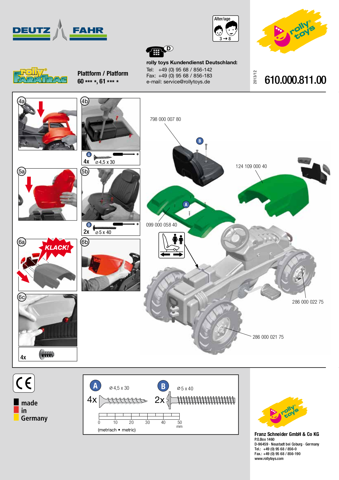 ROLLY TOYS 610.000.811.00 Assembly Manual