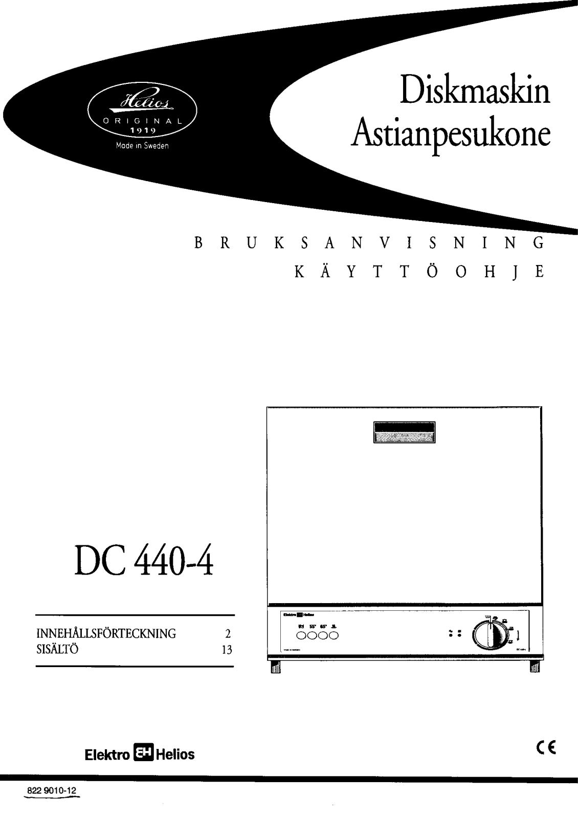 Elektro helios DC440-4 Installation and operating  Manual