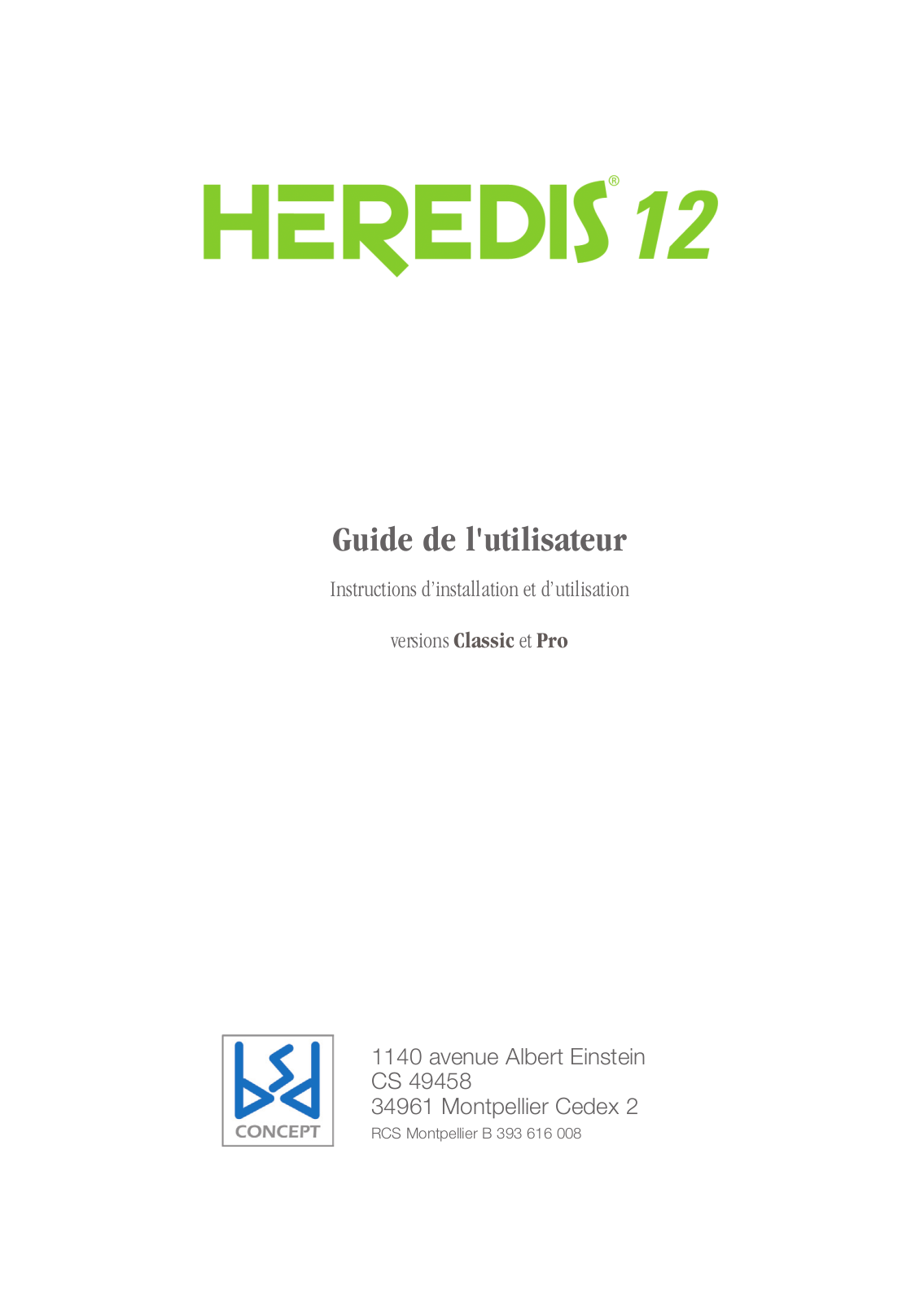 HEREDIS Heredis 12 Classic User Manual