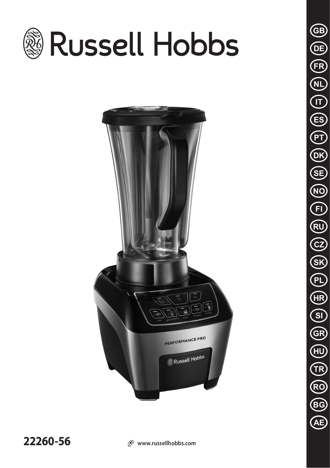 Russell Hobbs Performance Pro 22260-56 User Manual