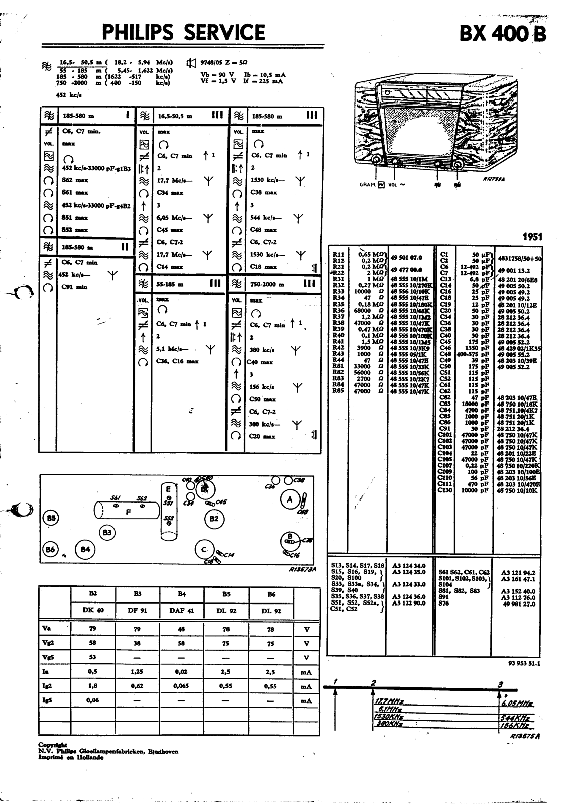 Philips BX400B Schematic