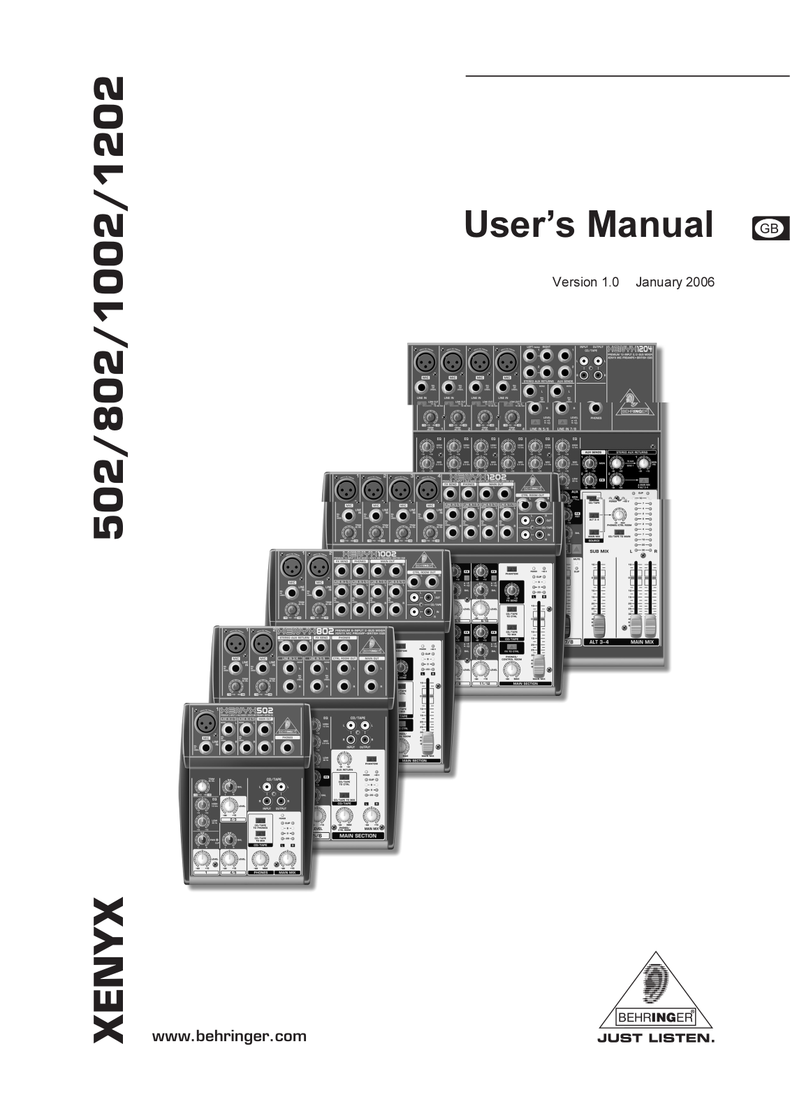 Behringer Xenyx User Manual