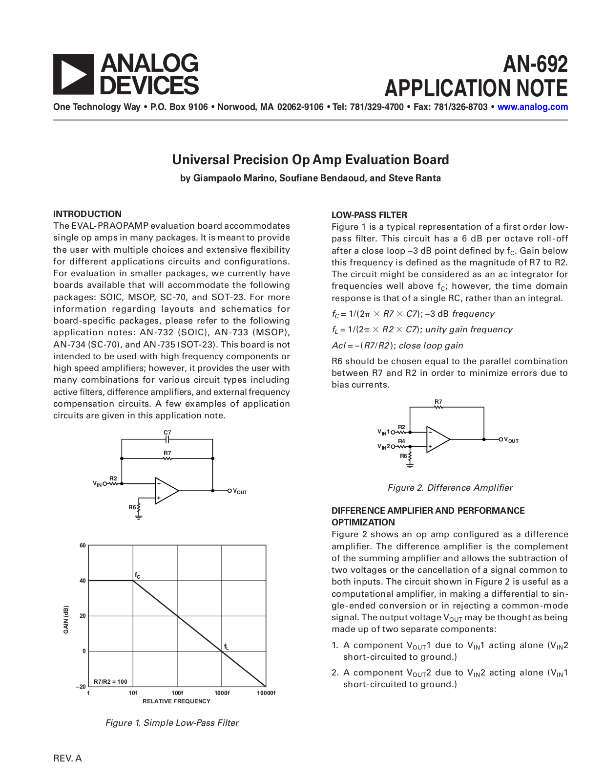 Analog Devices AN692-a Application Notes