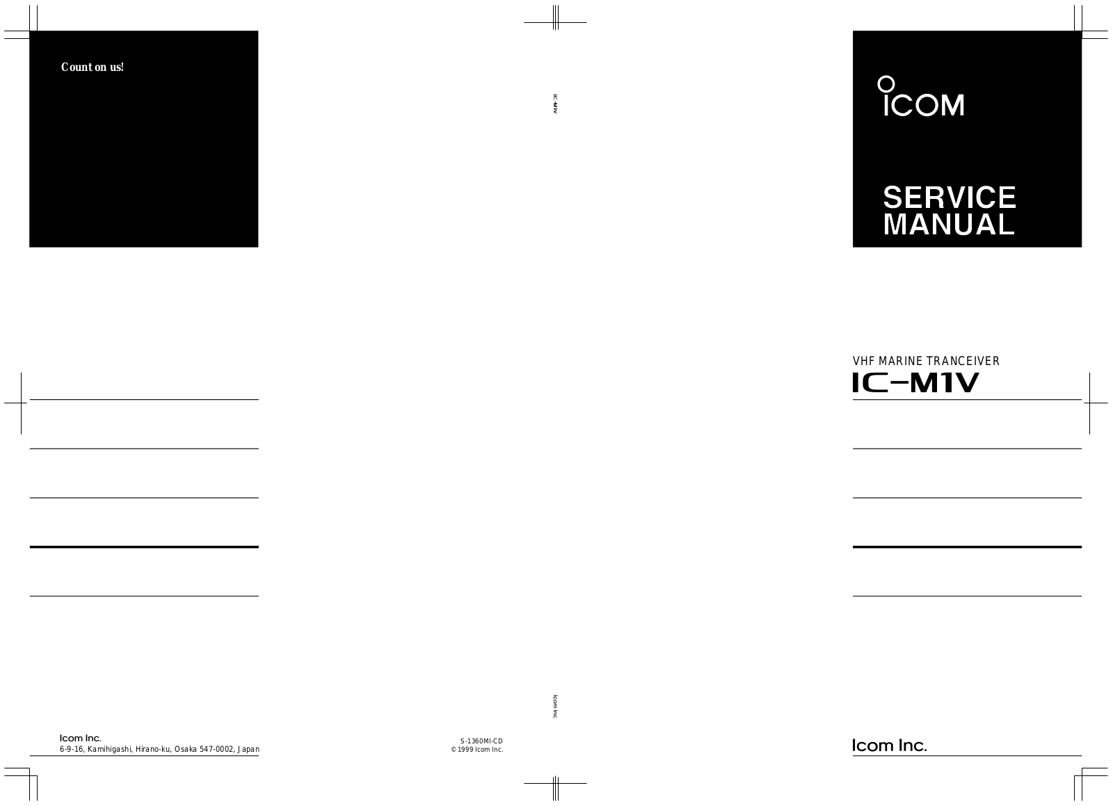 Icom IC-M1V Service manual