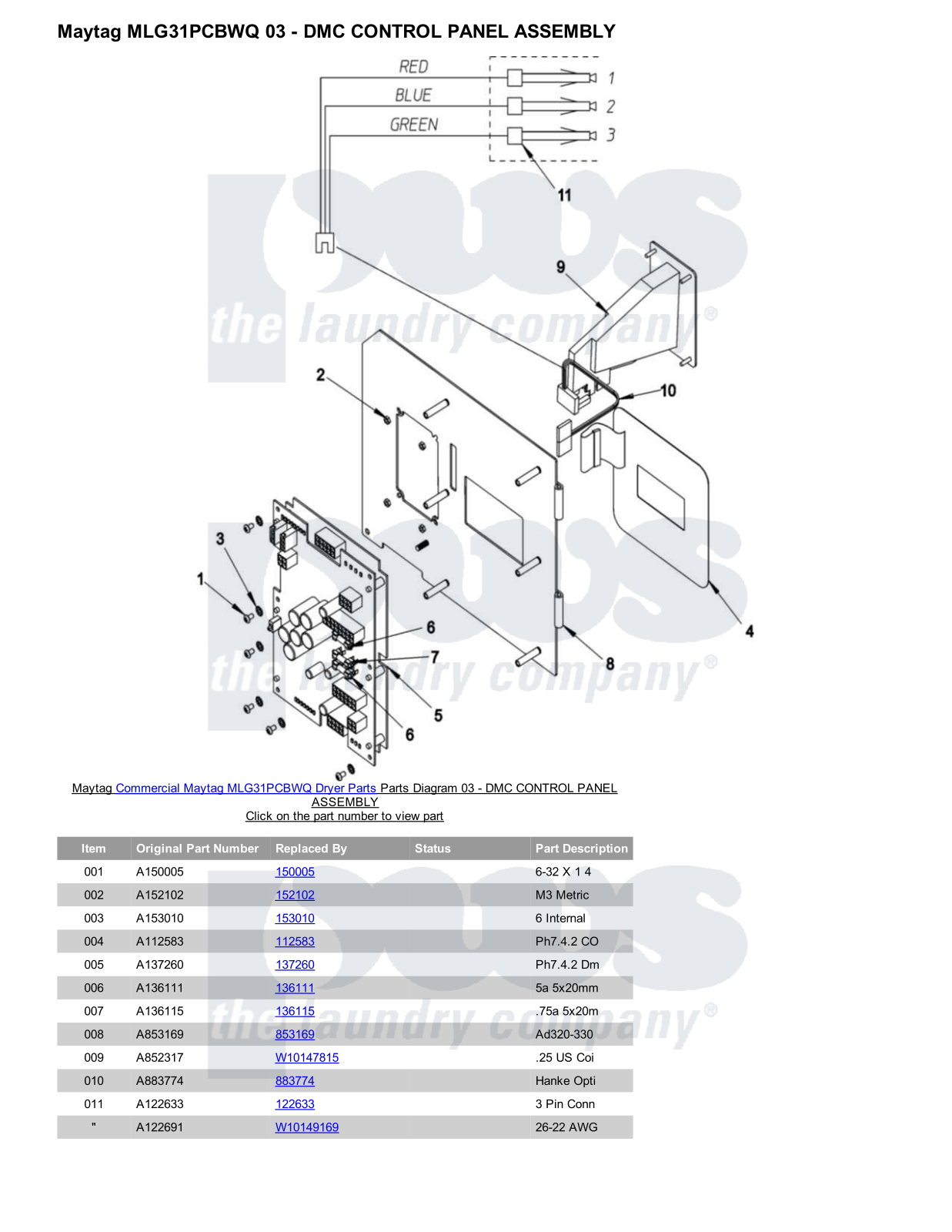 Maytag MLG31PCBWQ Parts Diagram