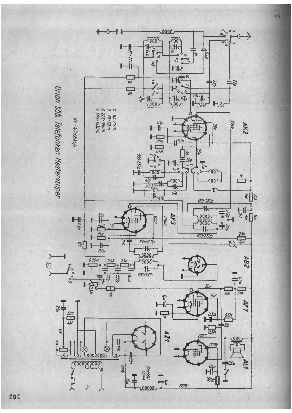 Telefunken Mesterszuper Schematic - ManualMachine.com