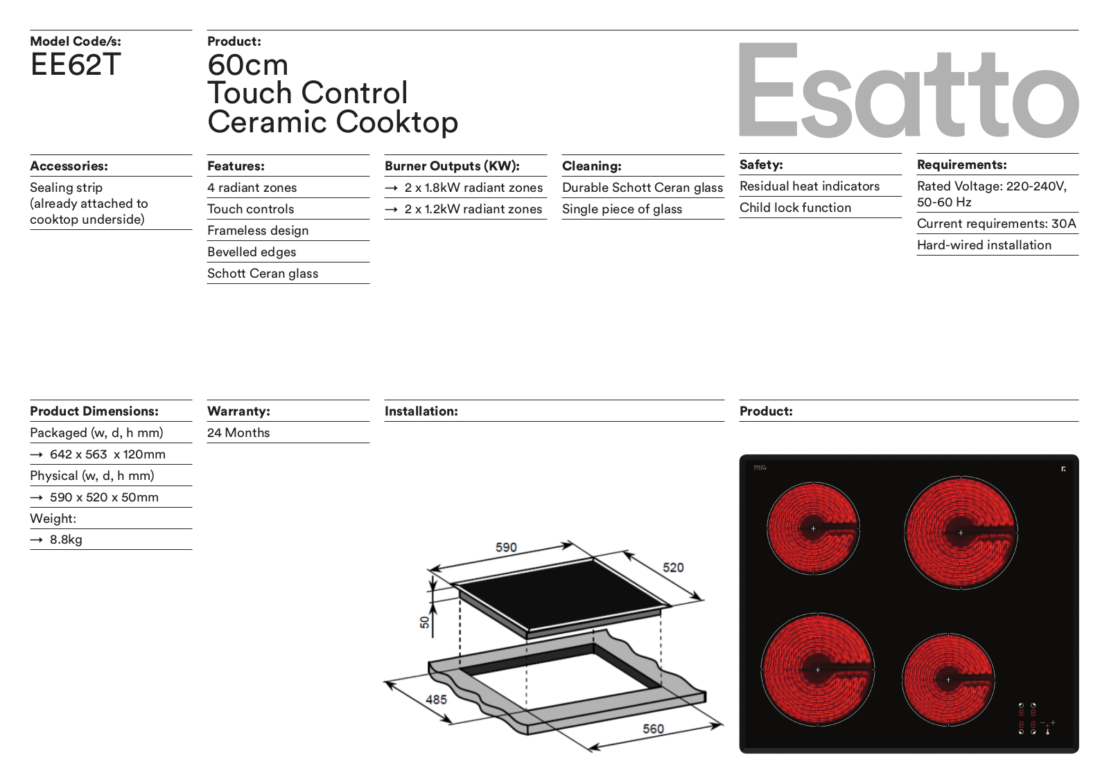 Esatto EE62T User Manual