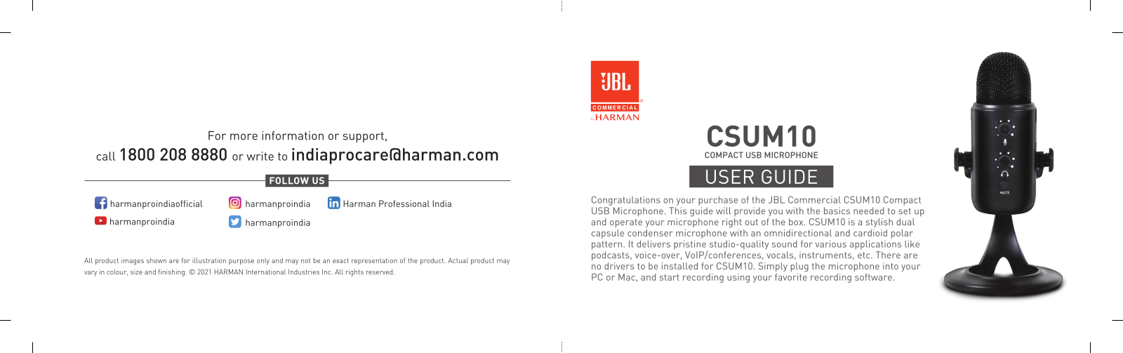 JBL CSUM10 User Manual