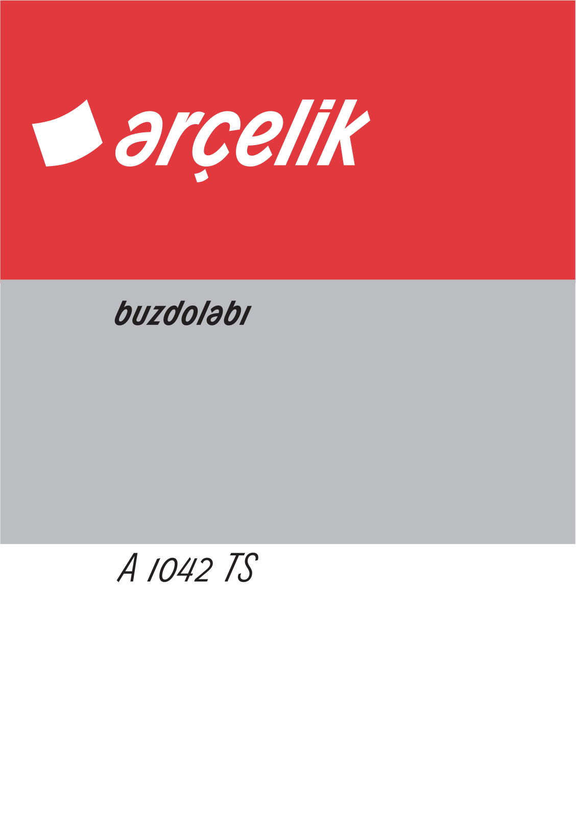 Arçelik A1042TS User manual