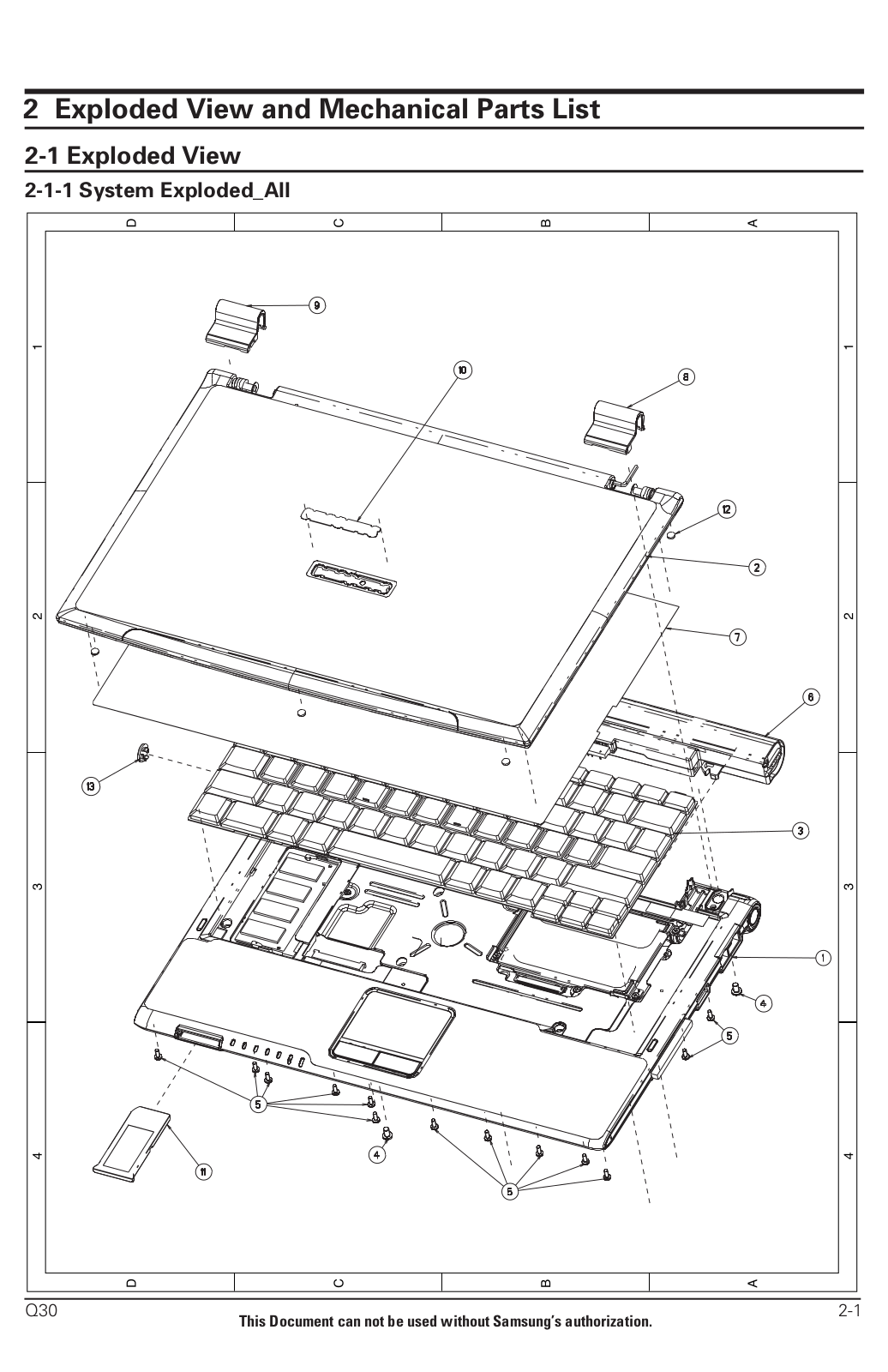 Samsung NP-Q30 Exploded-View