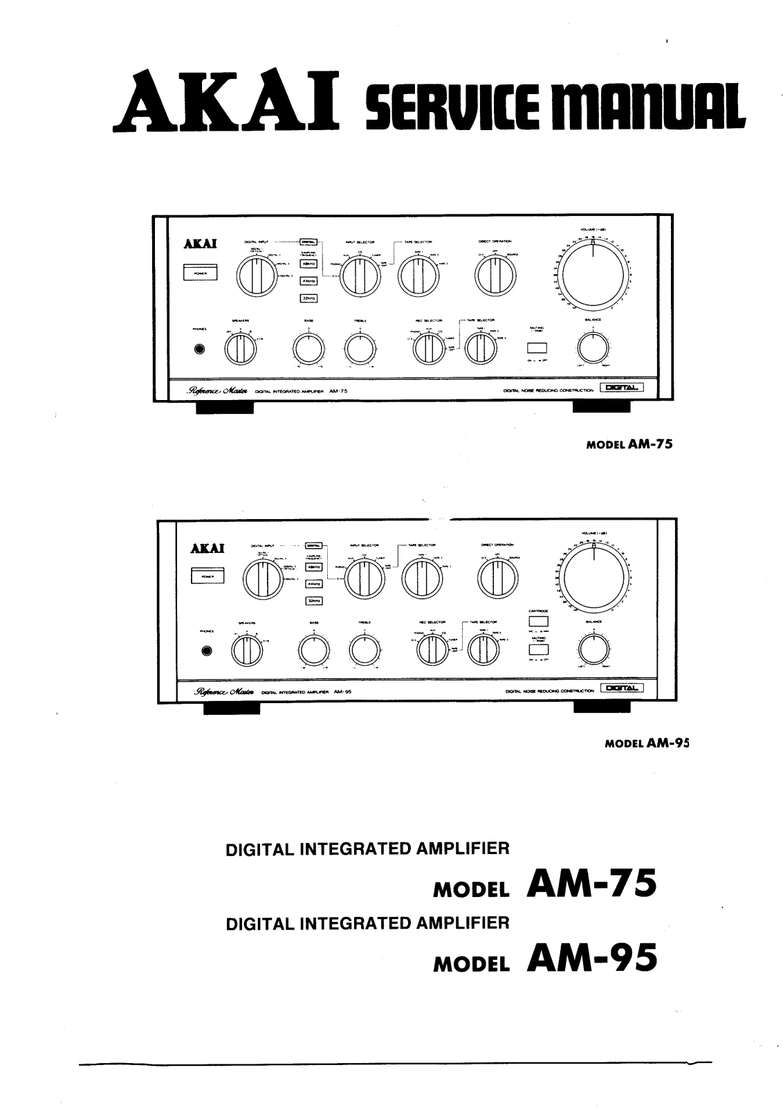 Akai AM-75, AM-95 Service manual