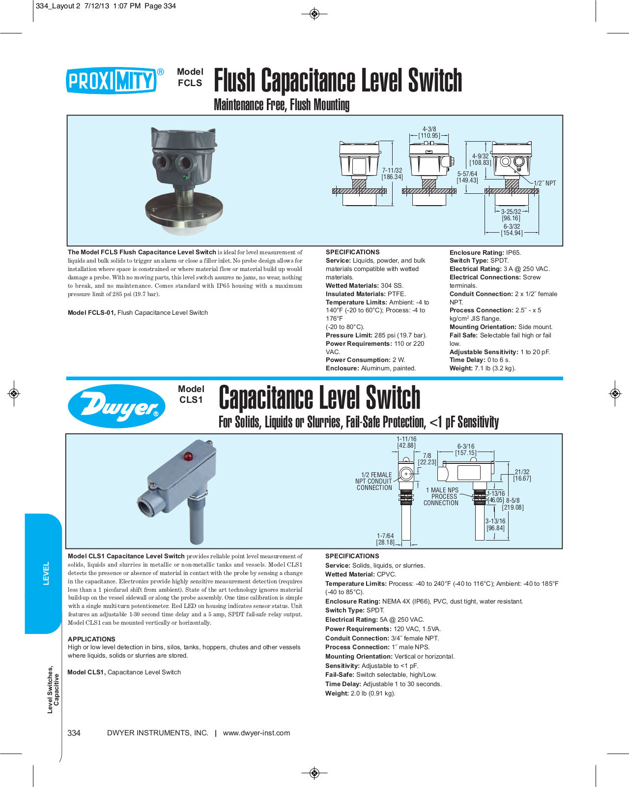 Proximity FCLS Data sheet