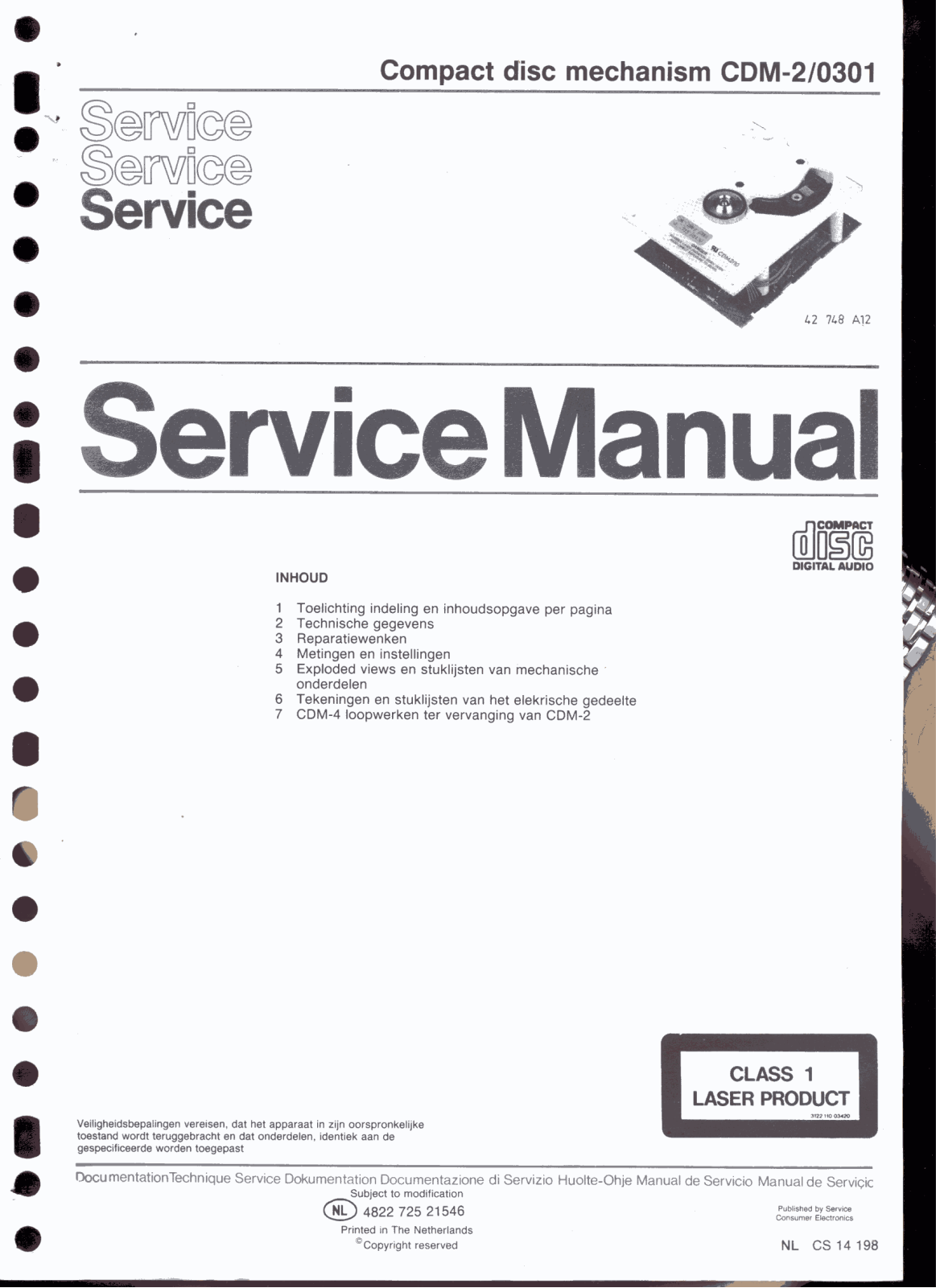 Philips CDM-2 Service manual