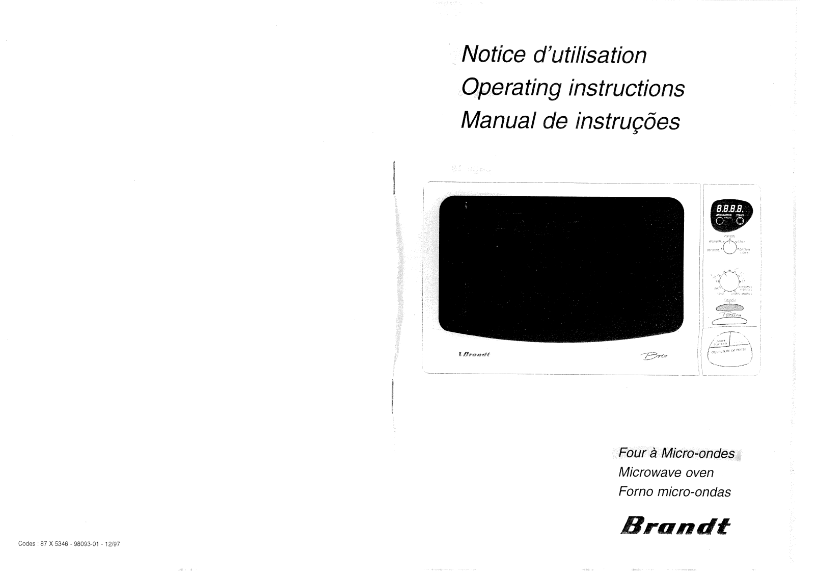 BRANDT GTC928 User Manual