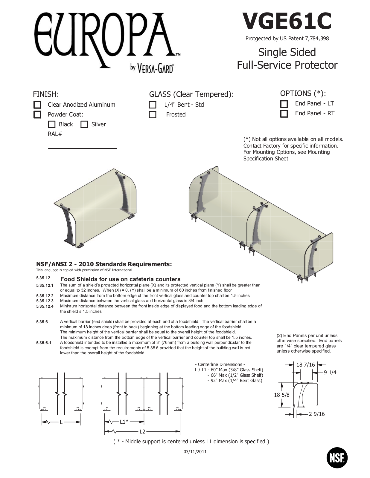 Atlas Metal VGE61C User Manual