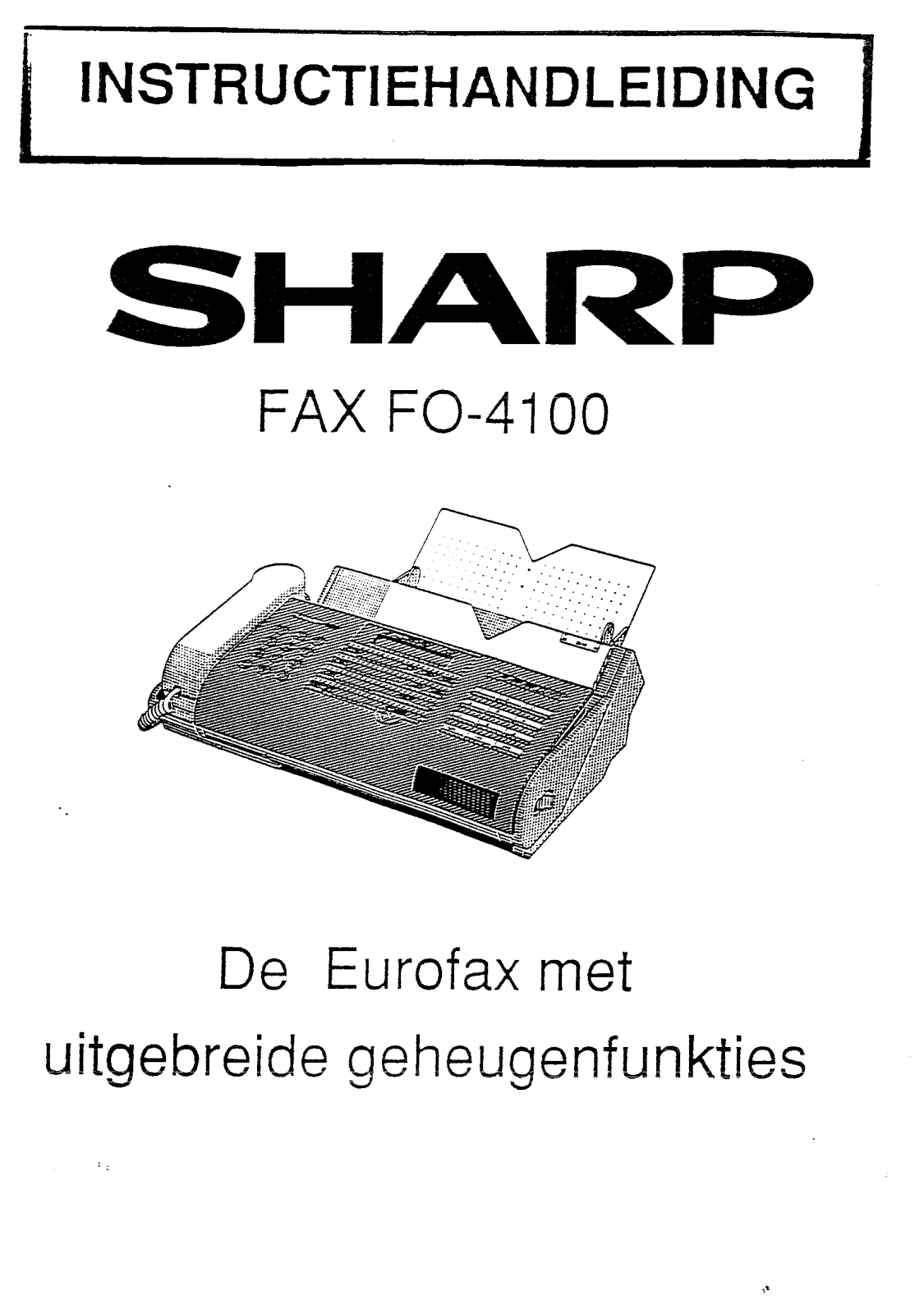 Sharp FO-4100 User Manual