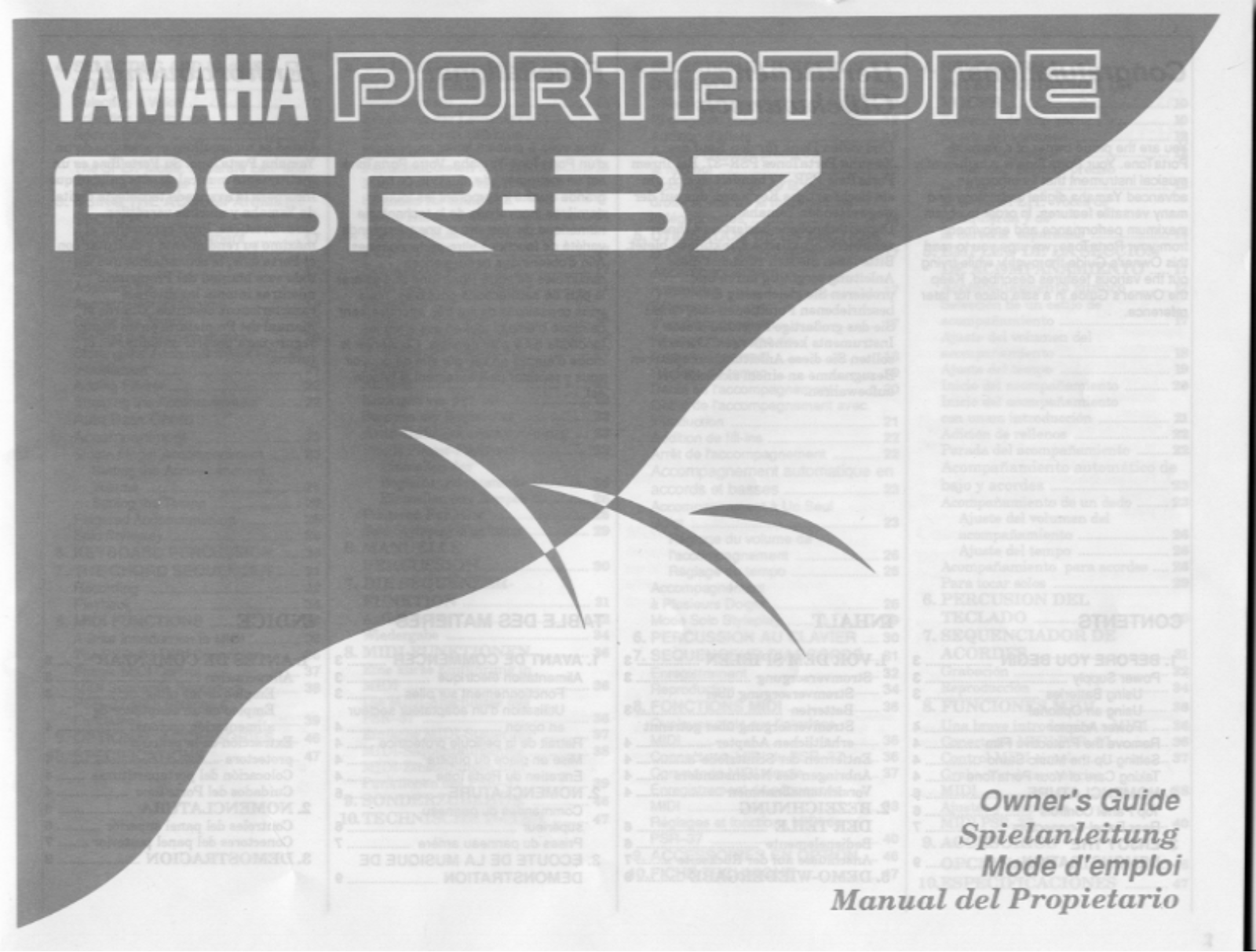 Yamaha PSR-37E User Manual