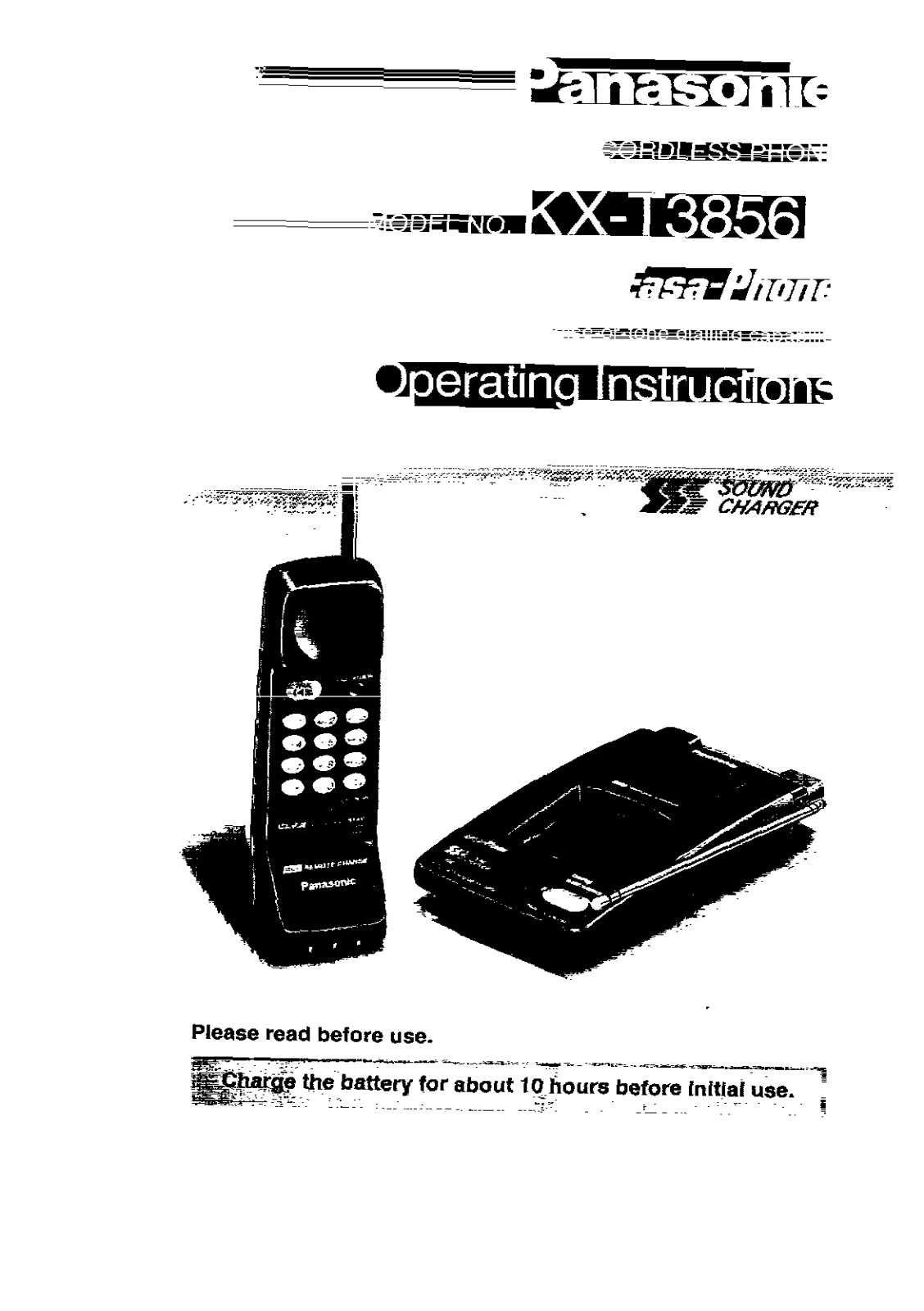 Panasonic KX-T3856E User Manual