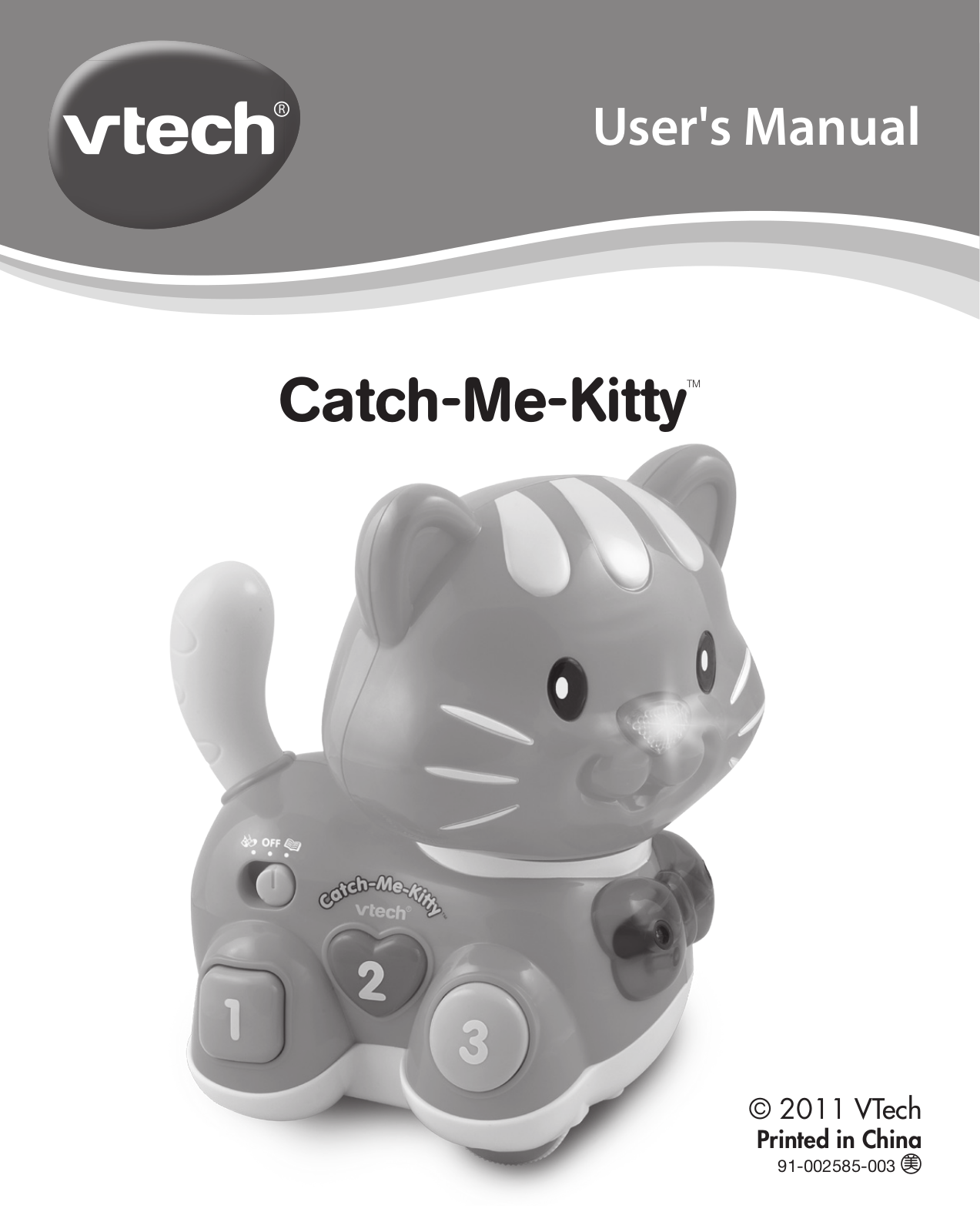 VTech Catch Me Kitty, Catch Me Kitty Pink Owner's Manual