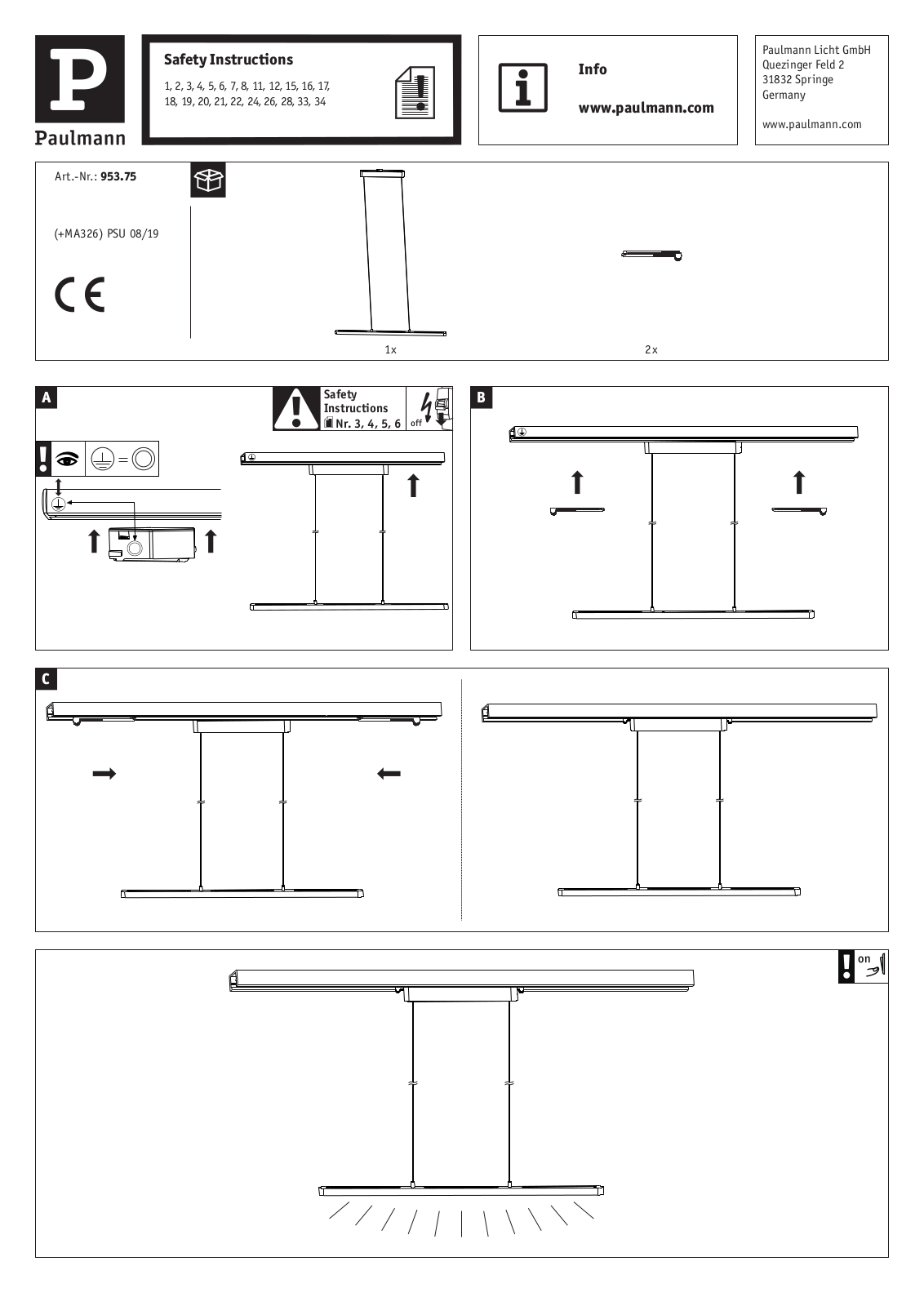 Paulmann 953.75 operation manual - ManualMachine.com