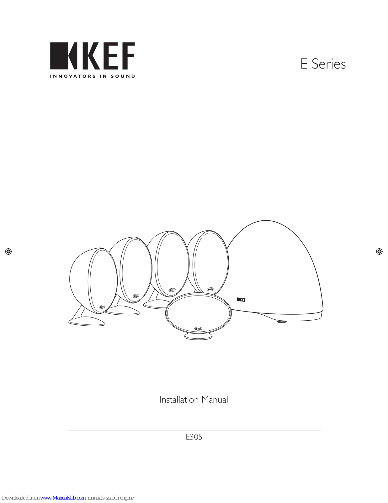 KEF E305 Installation Manual