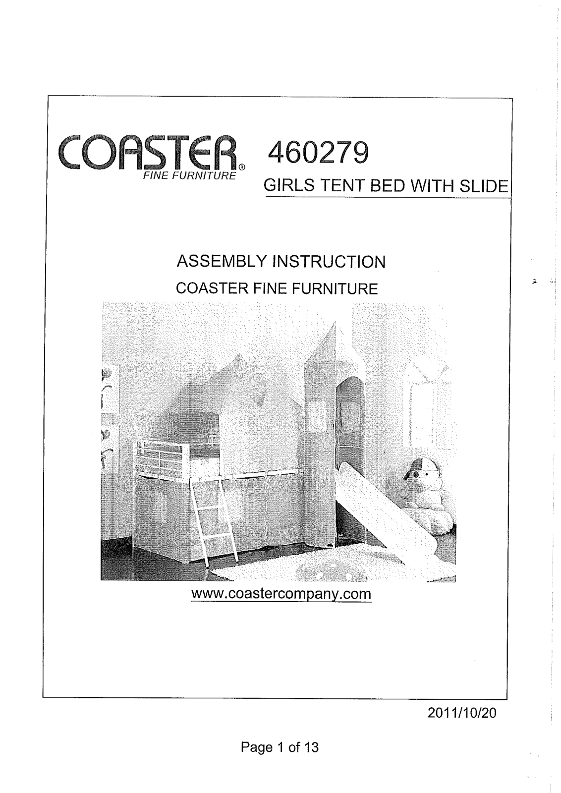 Coaster 460279 Assembly Guide