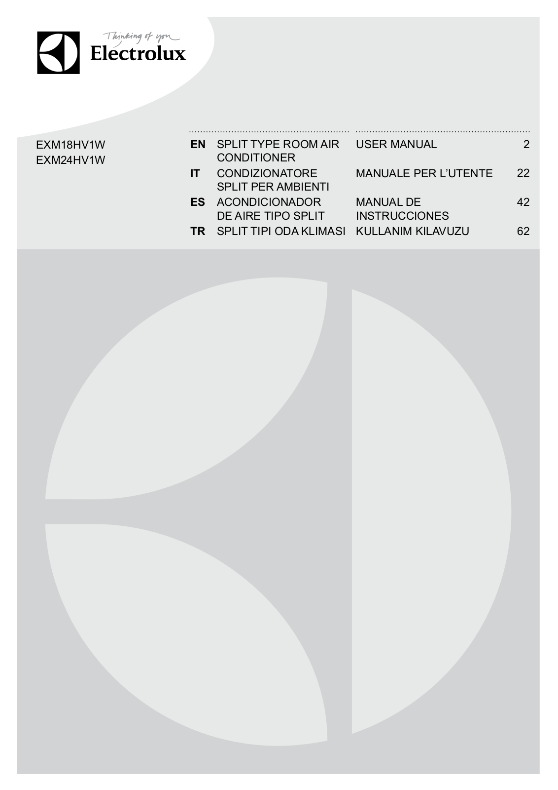 Electrolux EXM18HV1WE User Manual