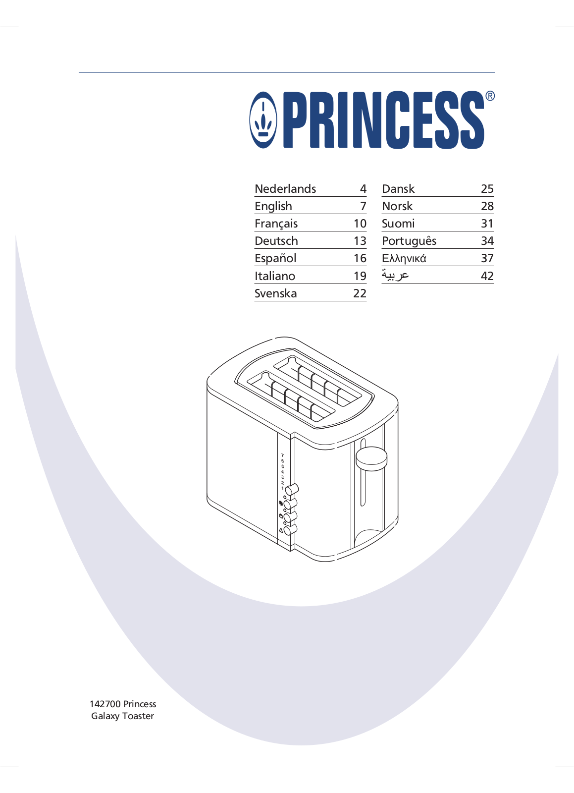 Princess 142700 Galaxy User Manual