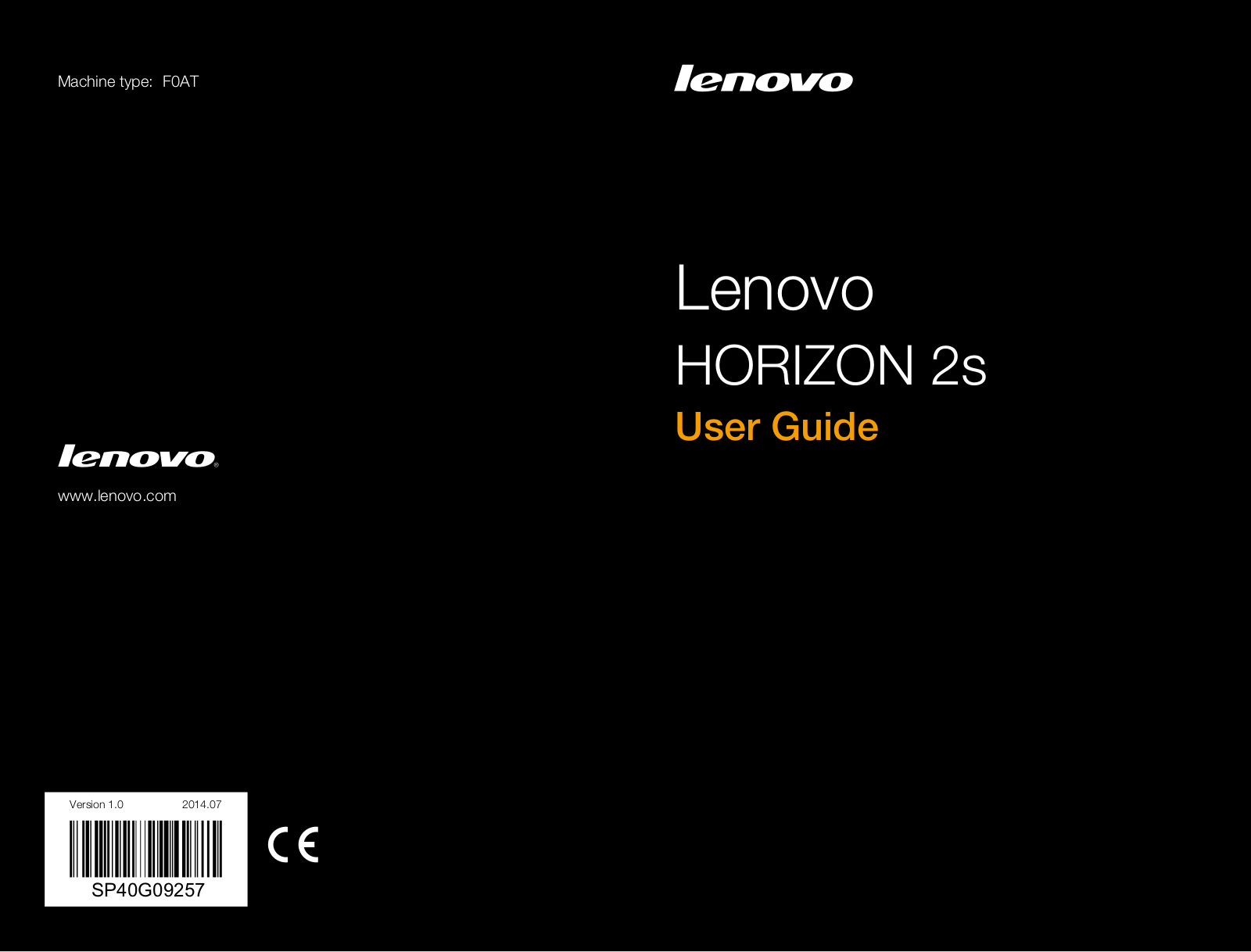 Lenovo Horizon 2s User Guide