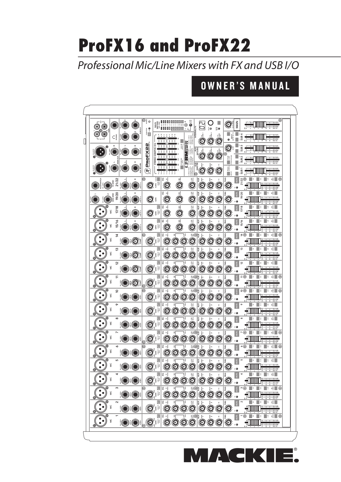 Mackie ProFX16 Owner's Manual