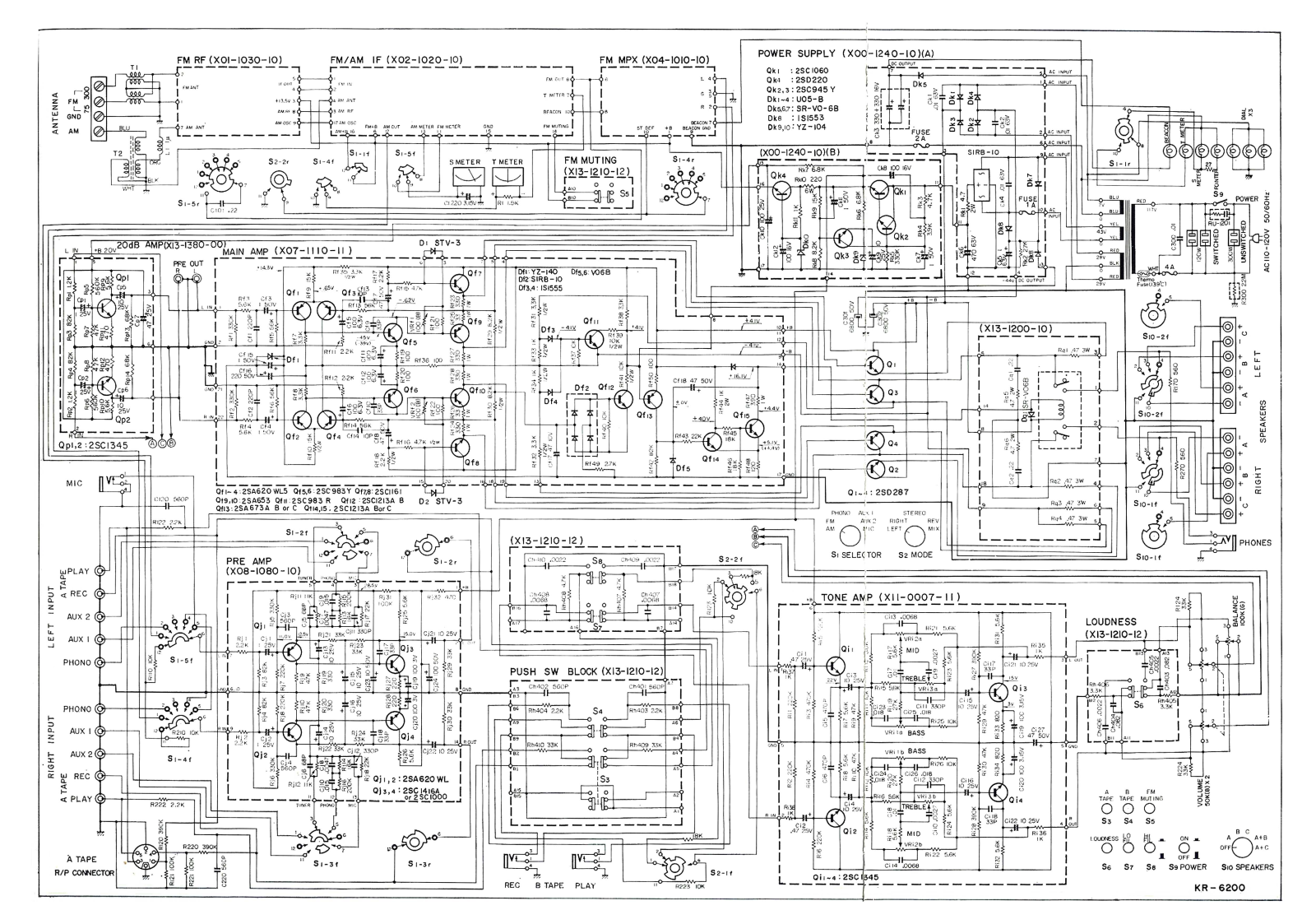 Kenwood KR-6200 Schematic