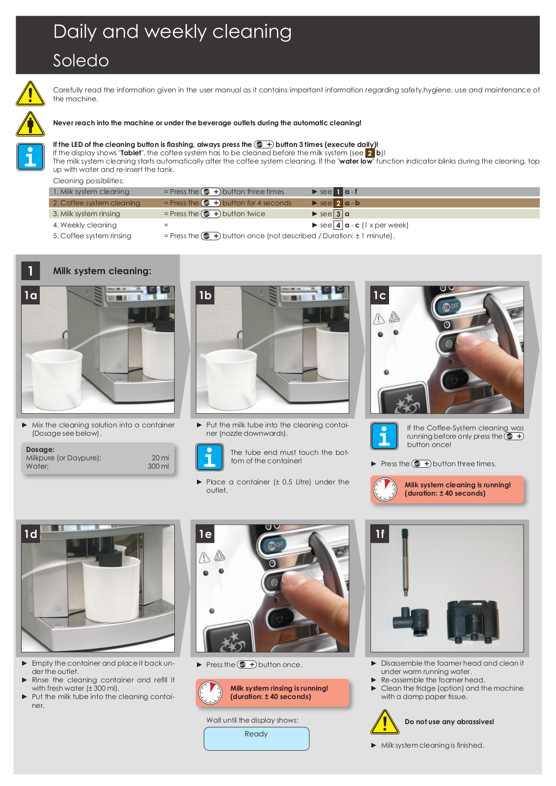 Schaerer Soledo User Manual