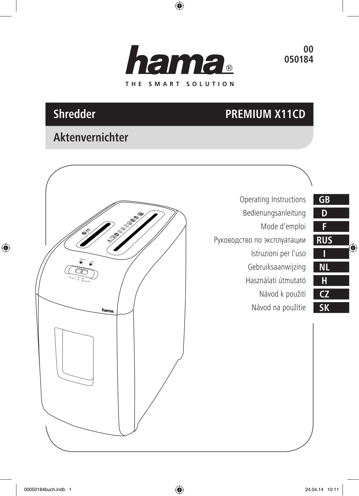 HAMA X11CD User Manual