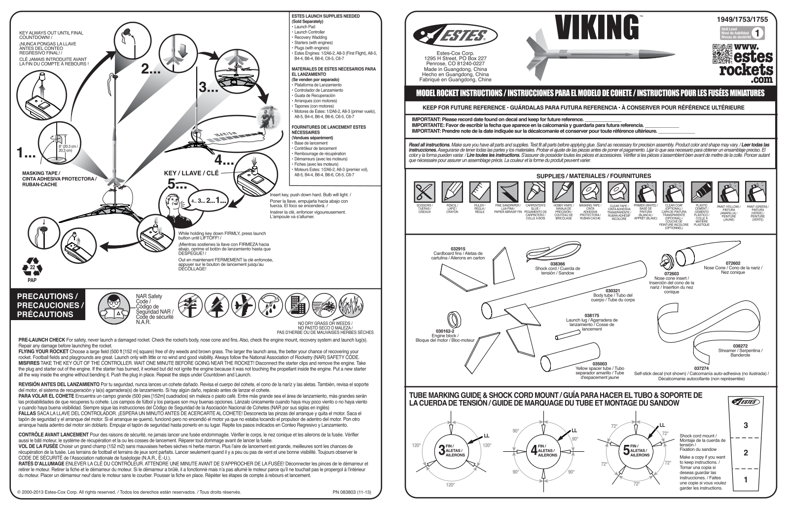 Estes Viking, 1949, 1753, 1755 User guide - ManualMachine.com