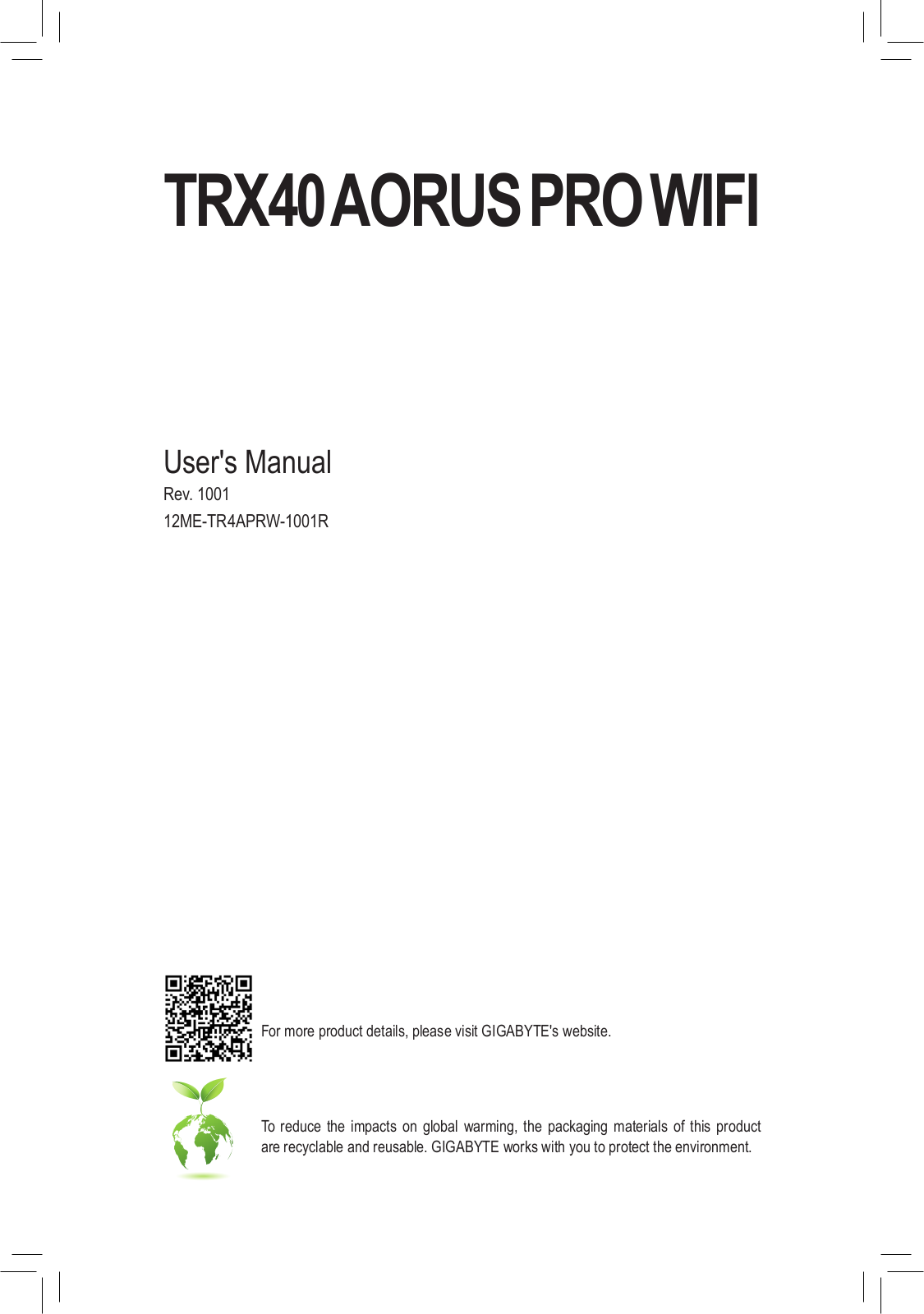 Gigabyte TRX40 Aorus Pro WIFI Service Manual