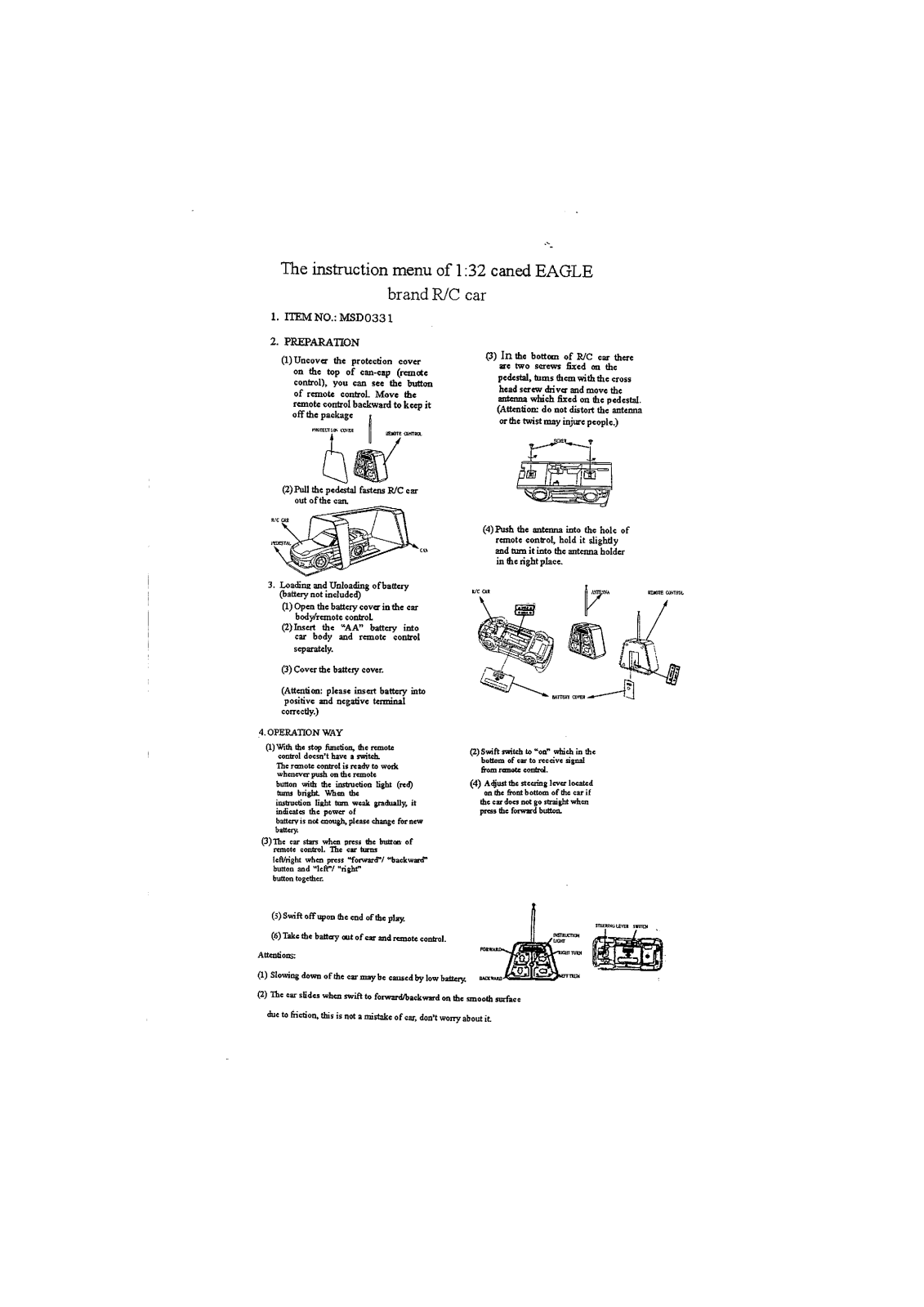 Meisida Electronic Toys MSD03311990 User Manual