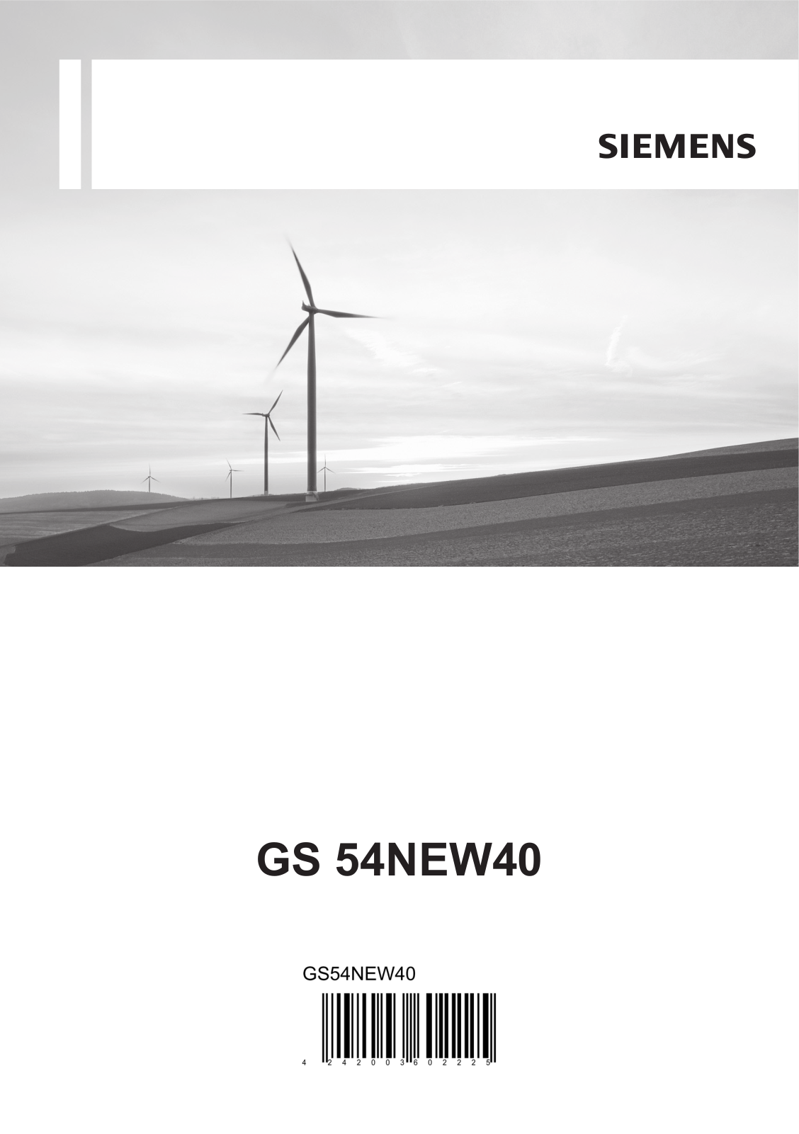 Siemens GS54NEW40 User Manual