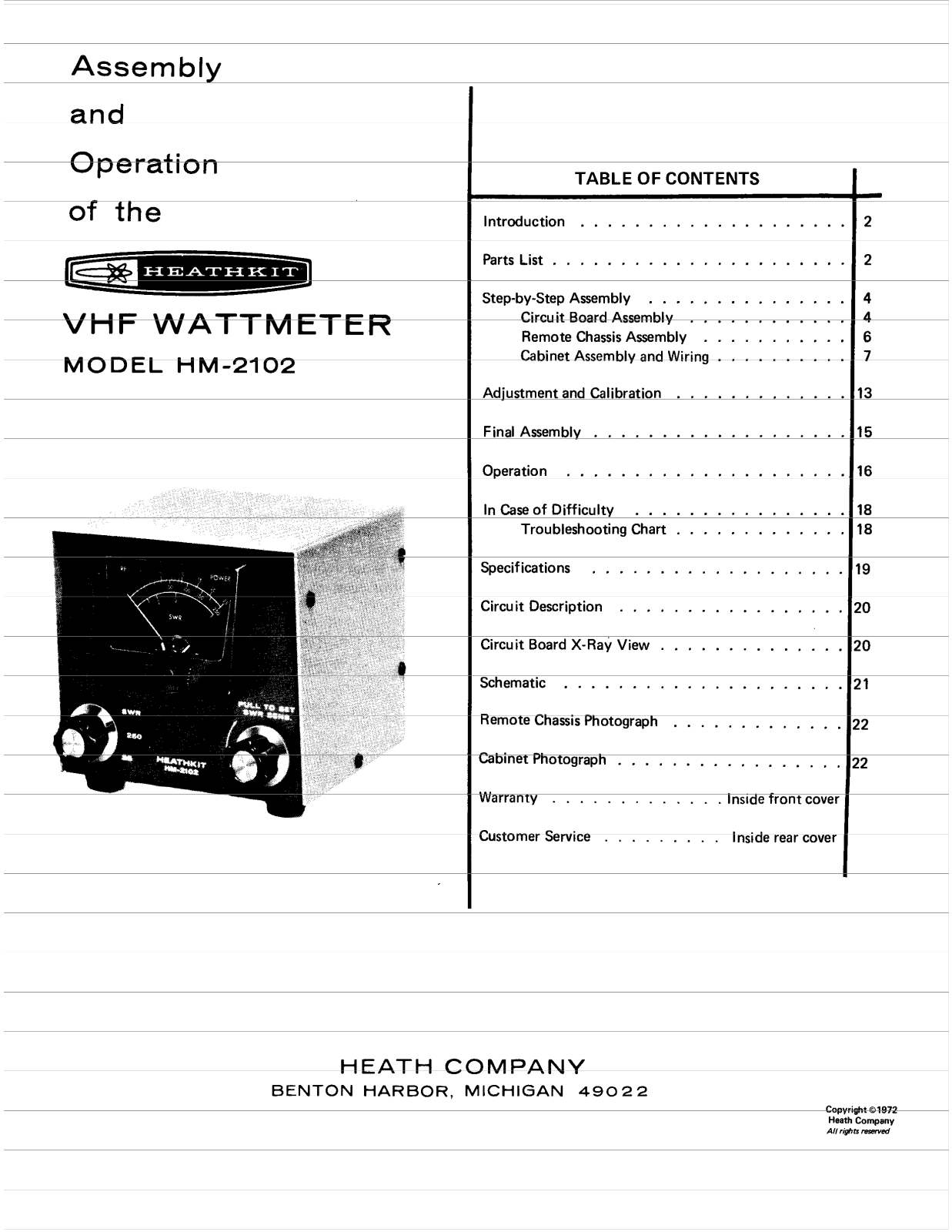 Heathkit HM-2102 User Manual