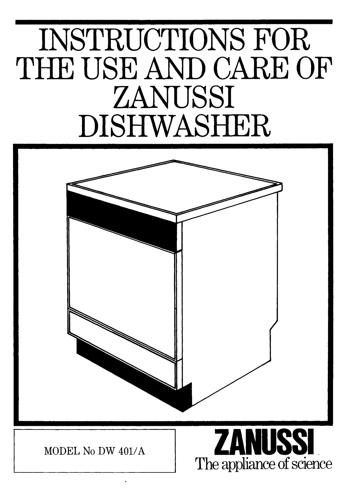 Zanussi DW401 User Manual