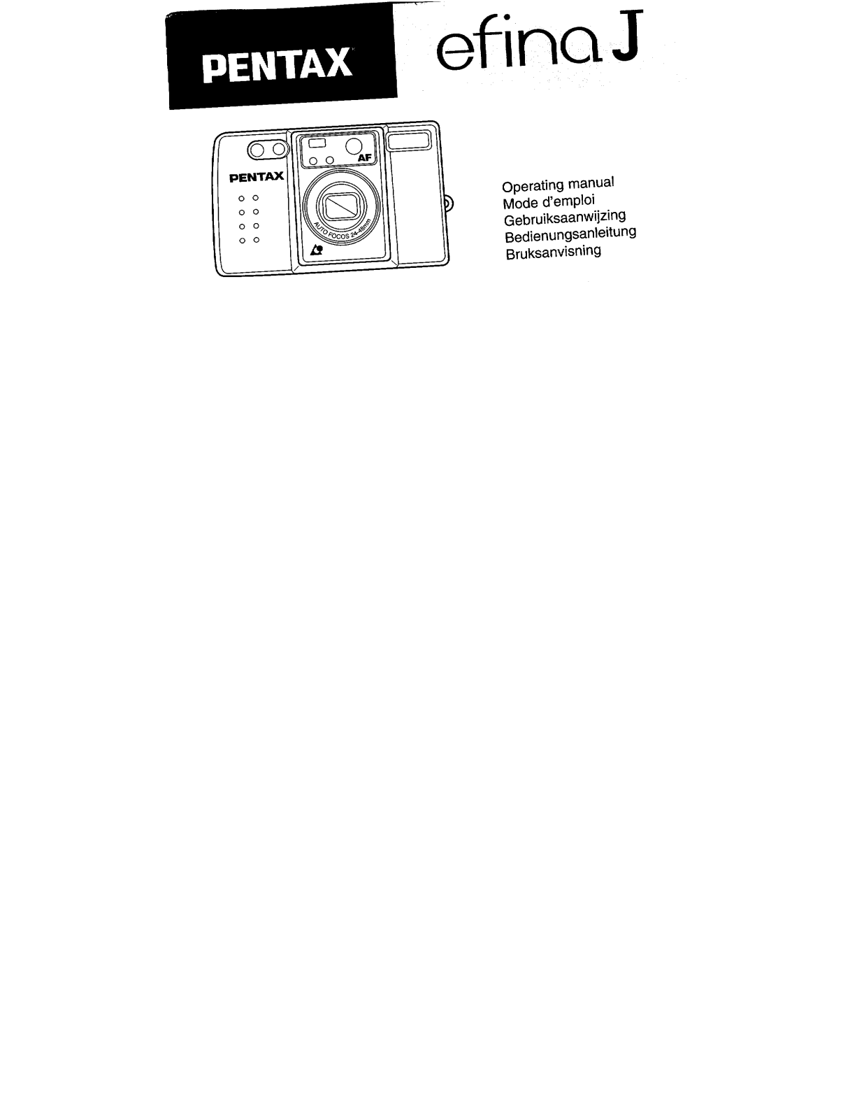 Pentax efina User Manual