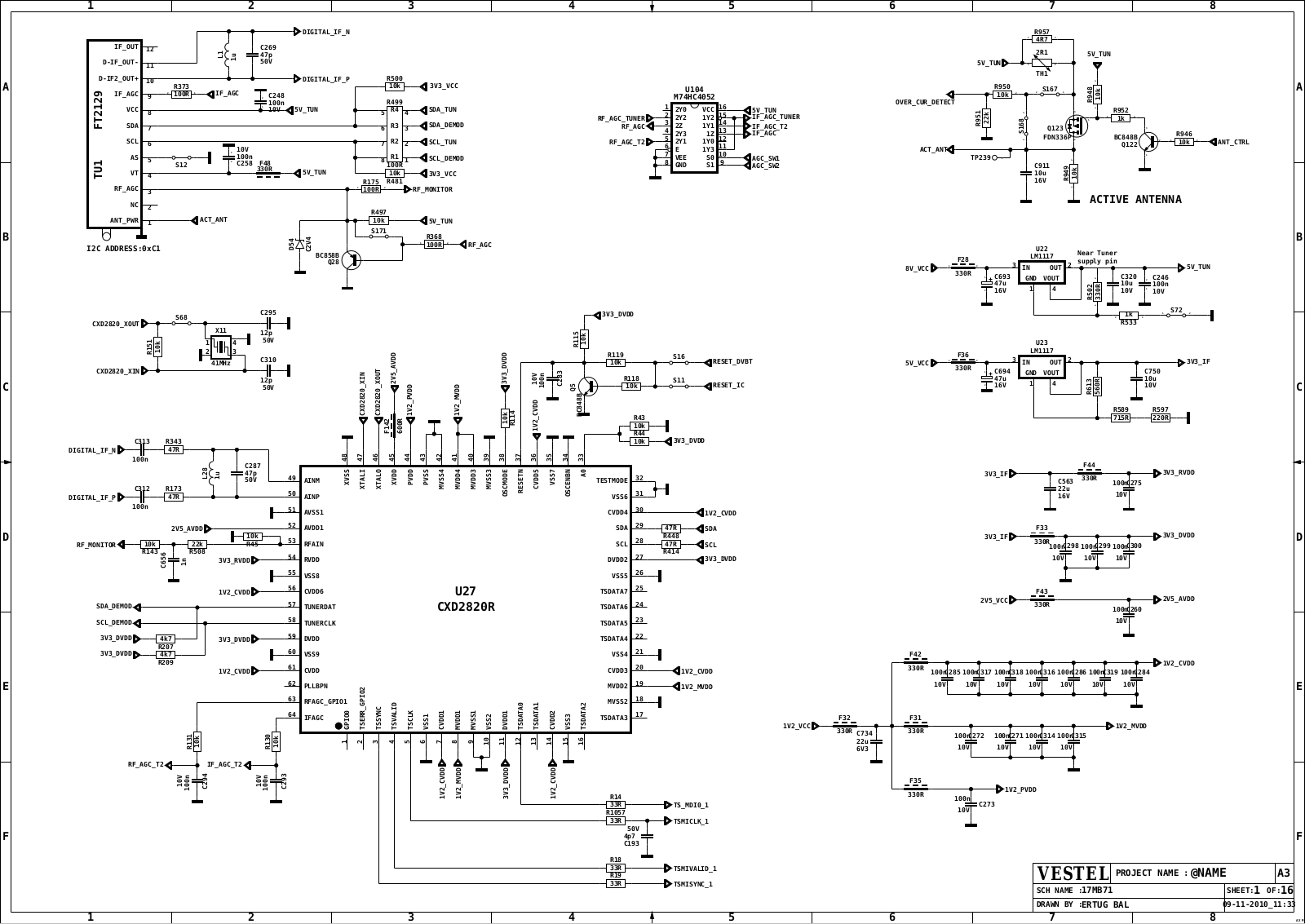 Vestel 17MB71 Schematic