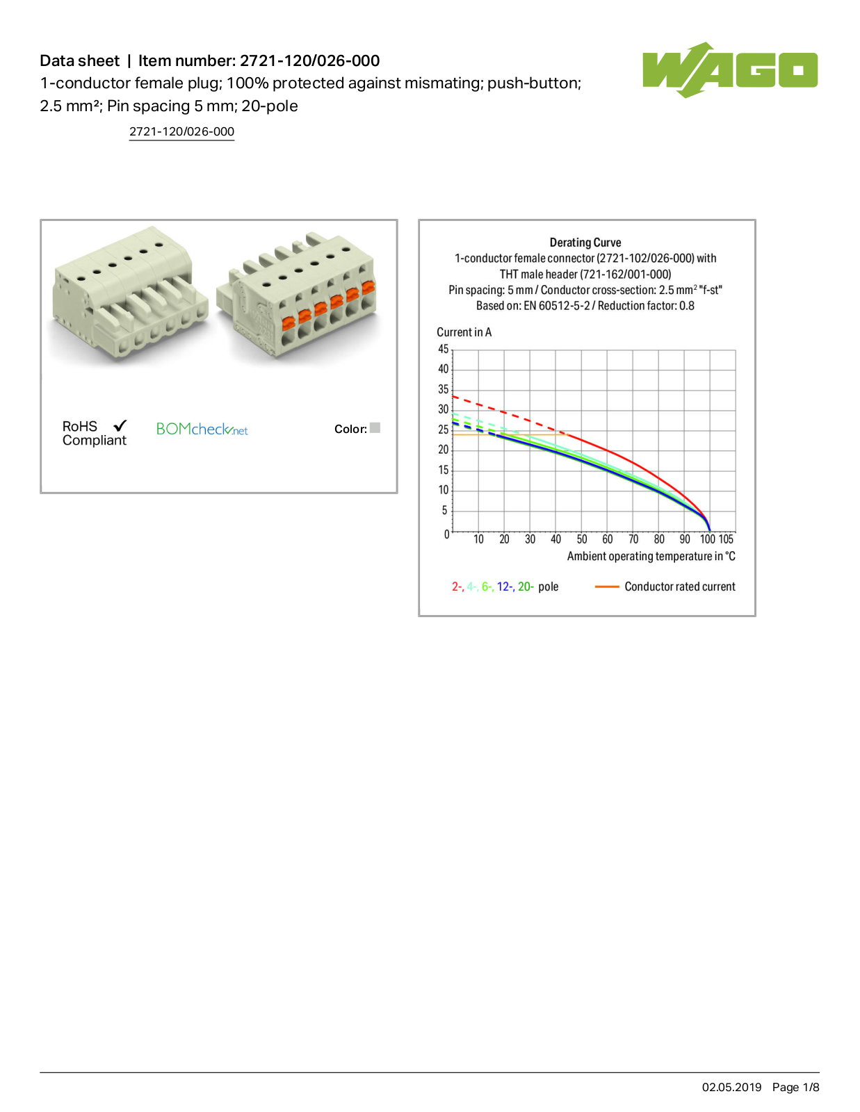 Wago 2721-120/026-000 Data Sheet