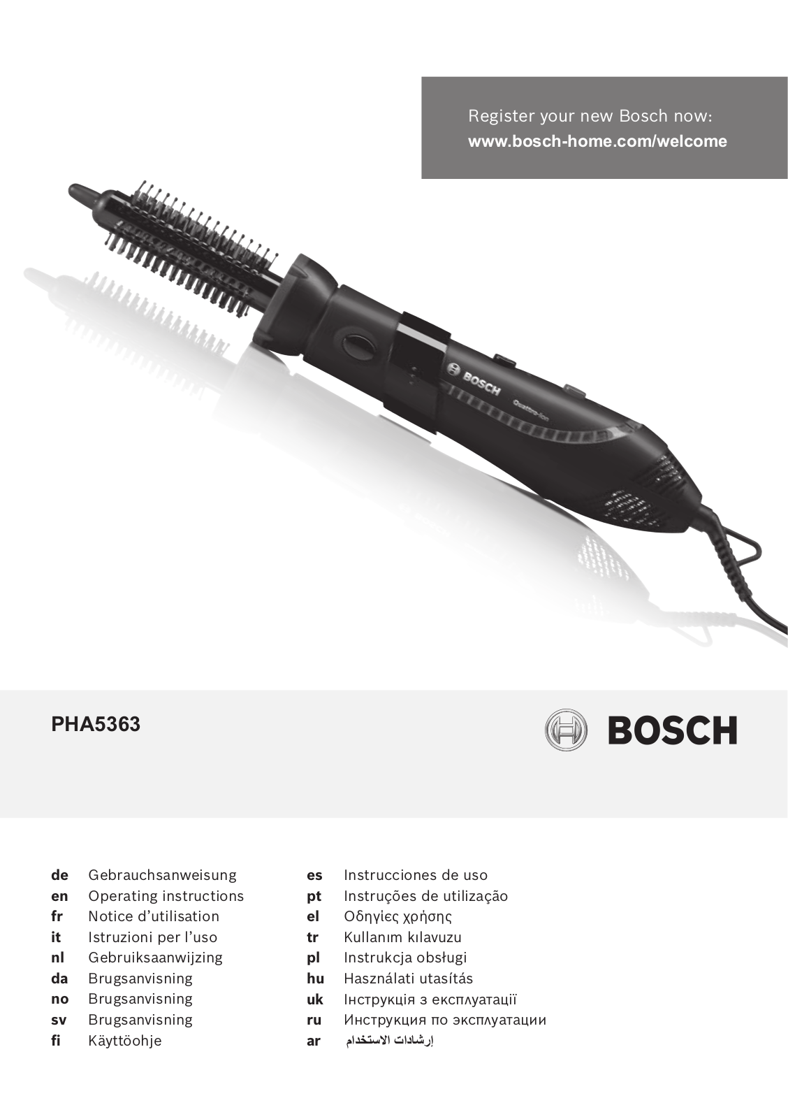 Bosch PHA 5363 User Manual