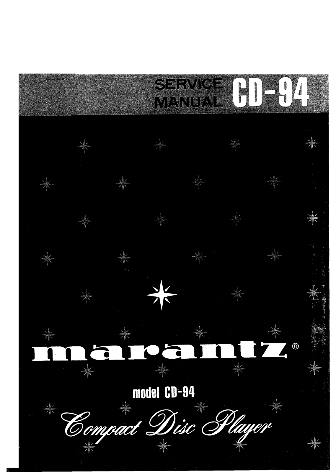 Marantz CD-94 Service manual
