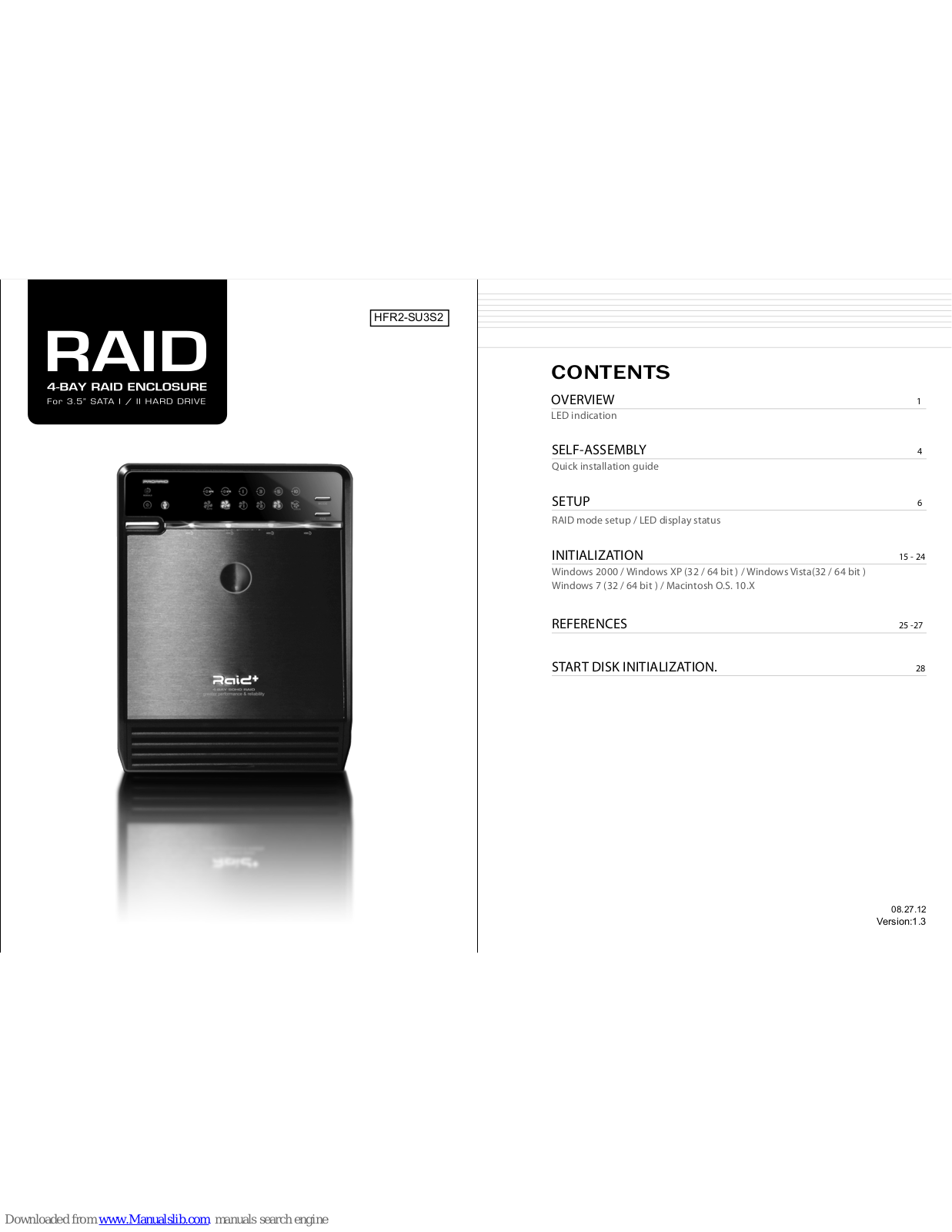 RAID 4-Bay, HFR2-SU3S2 User Manual